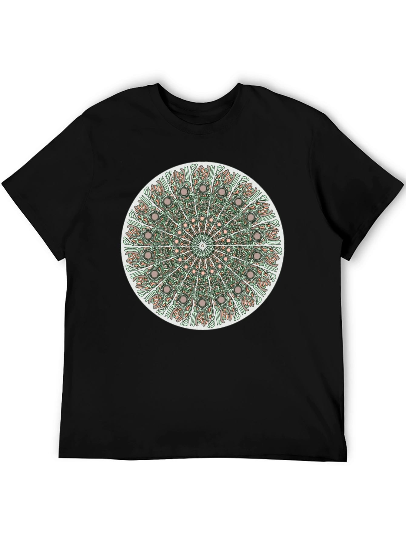 Black Mandala Graphic Print T-Shirt view 5