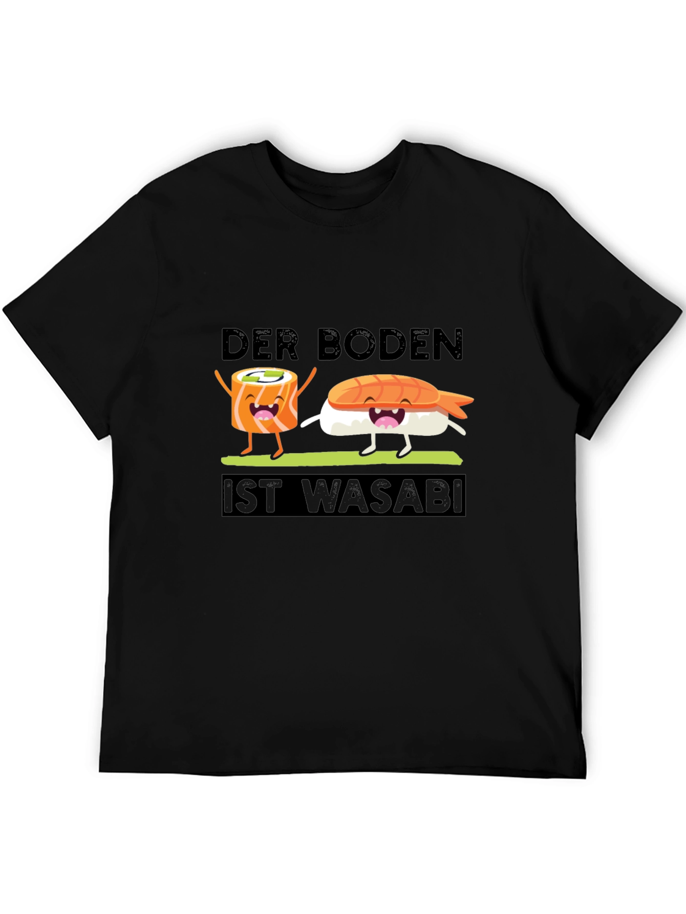 Black Sushi Wasabi T-Shirt - Funny Foodie Tee view 5