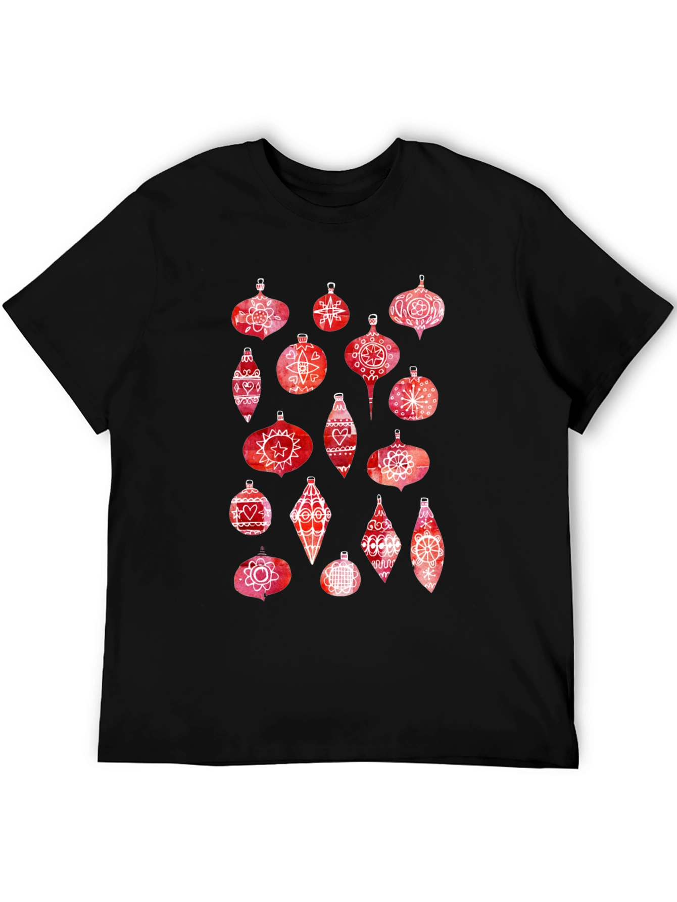Black Holiday Ornament T-Shirt view 5