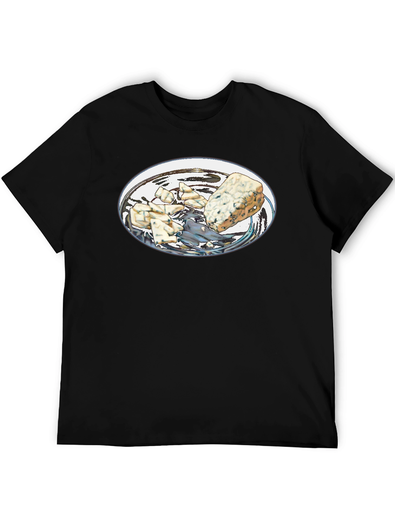 Black Blue Cheese T-Shirt - Novelty Food Tee view 5