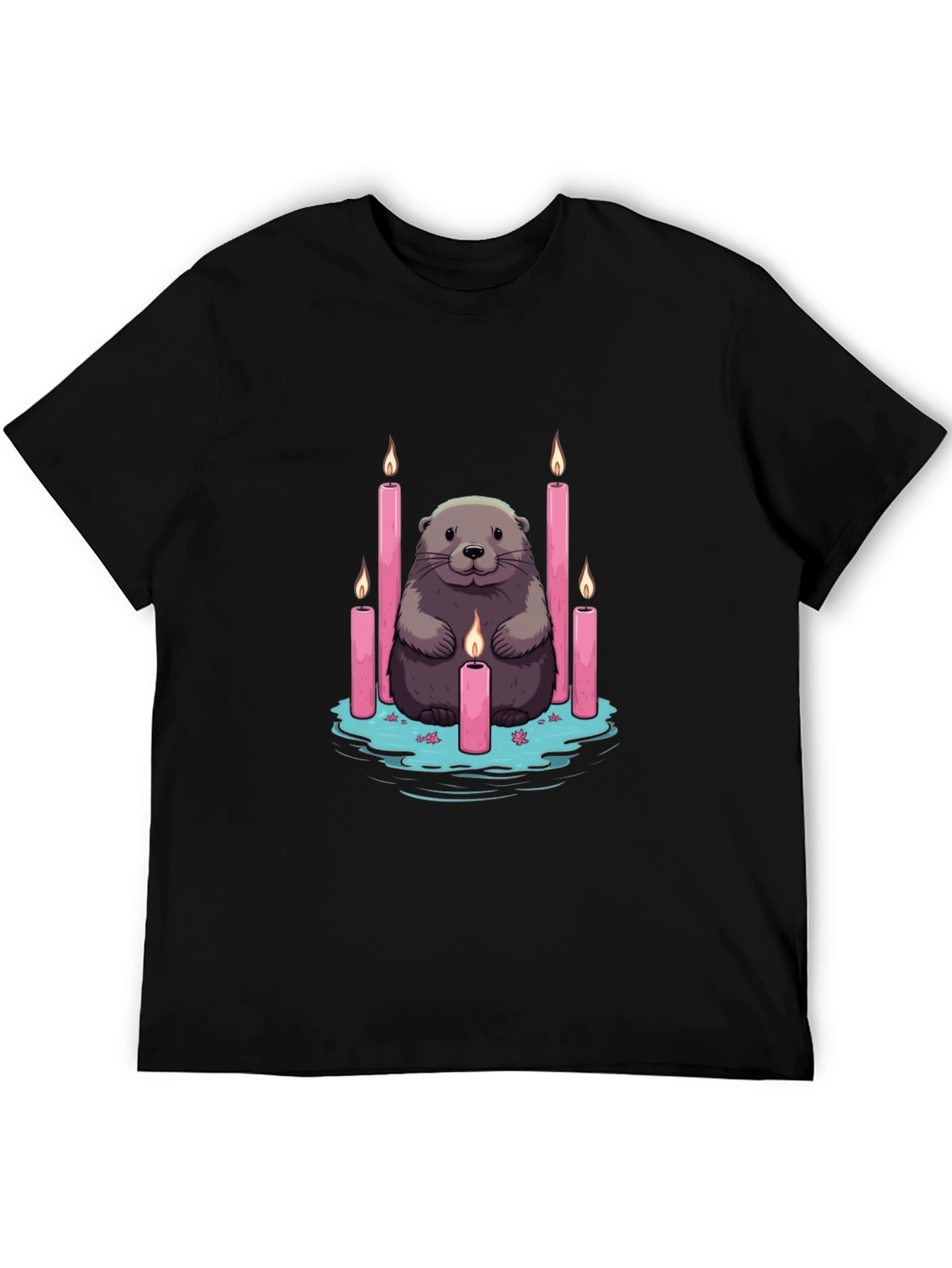 Otter Candle T-Shirt - Unique Design - 5