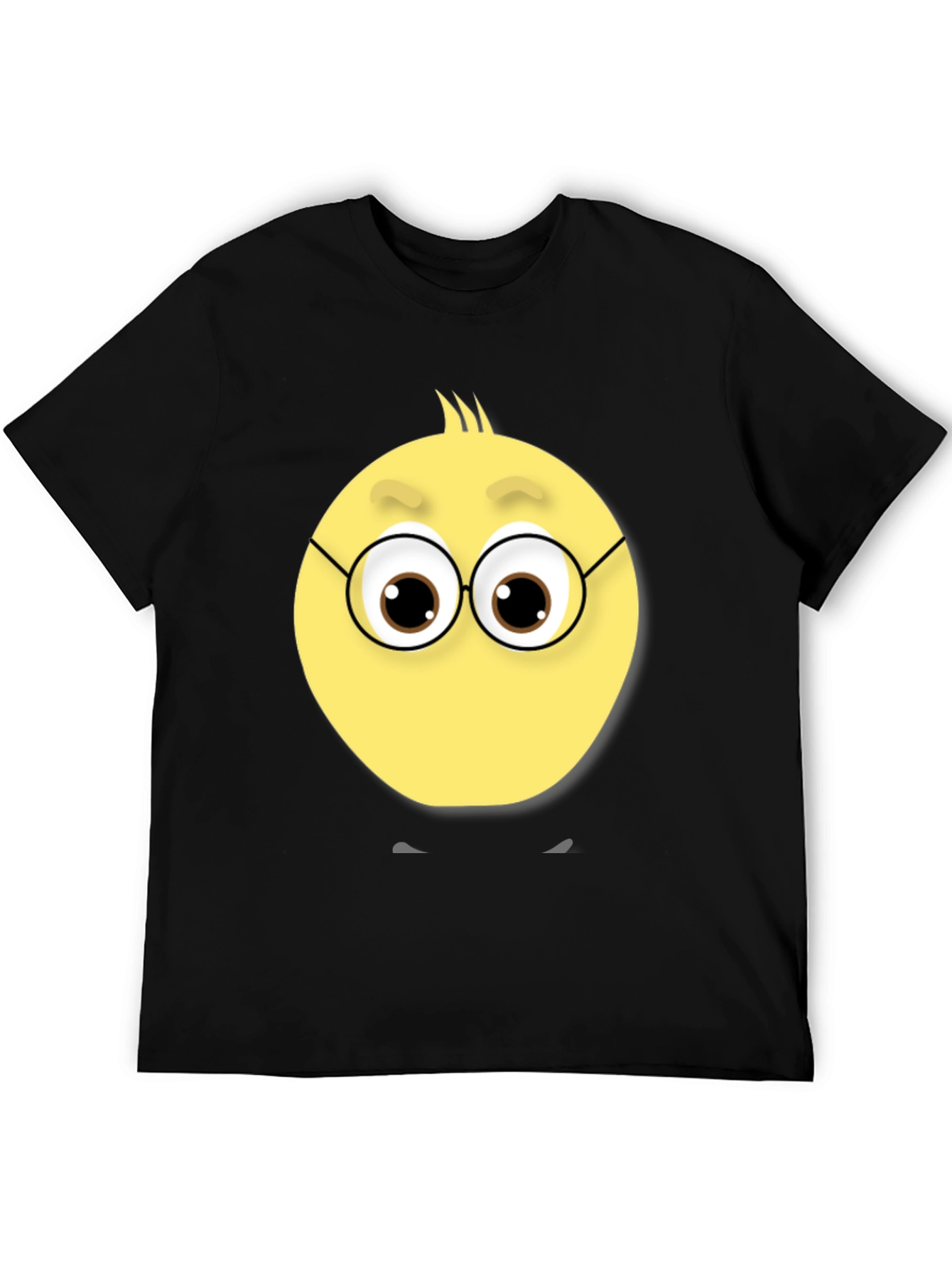 Black Funny Face T-Shirt - Unique Emoji Design view 5