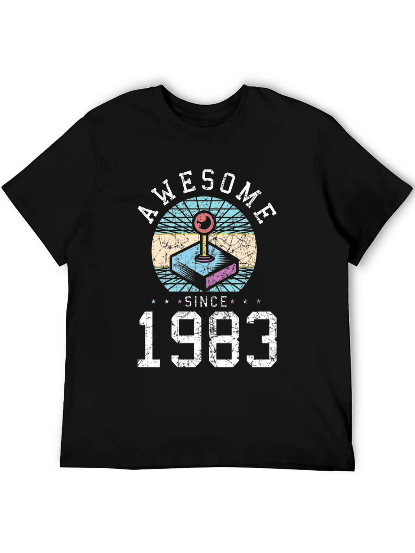 Black Awesome Since 1983 T-Shirt view 5