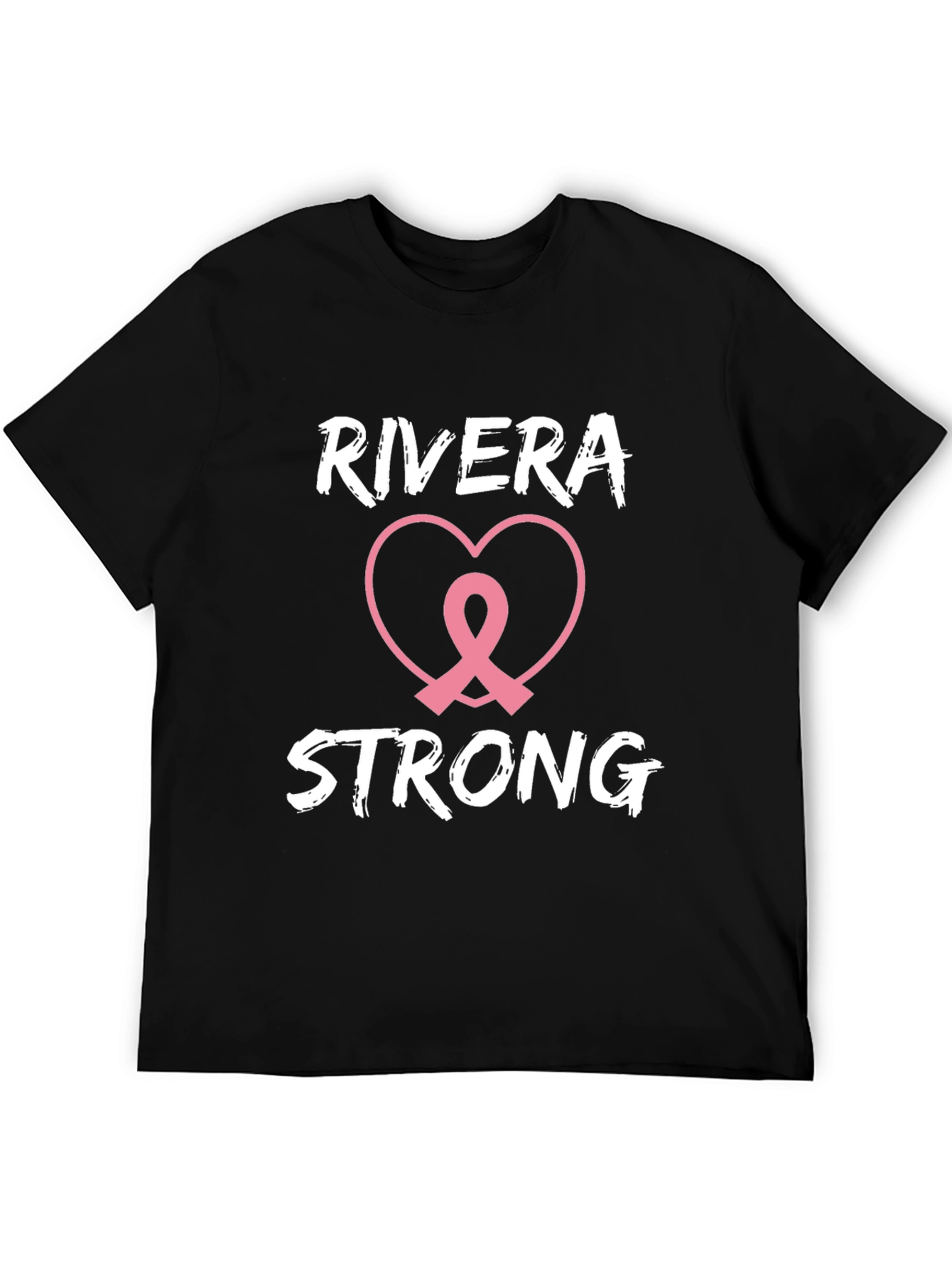 Black Rivera Strong Breast Cancer Awareness T-Shirt view 5