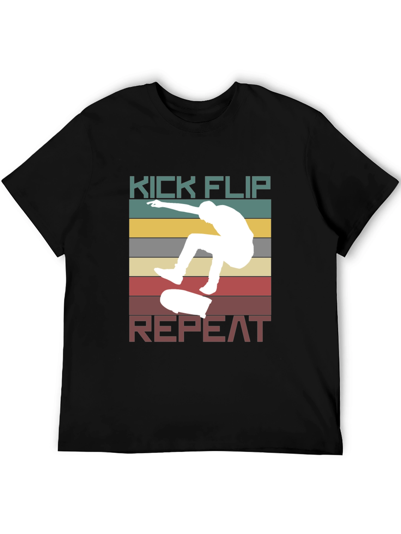 Black Kick Flip Repeat Graphic Tee view 5