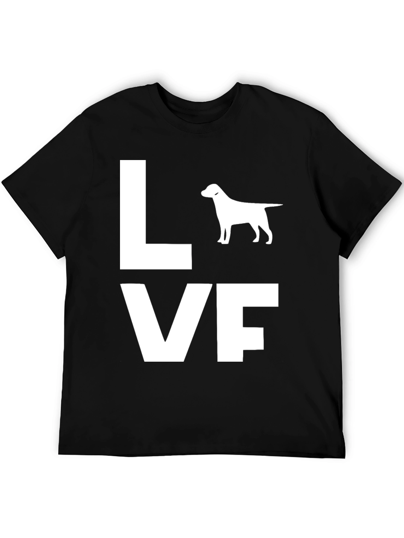 Black Love Dog Breed Graphic Tee - Black view 5