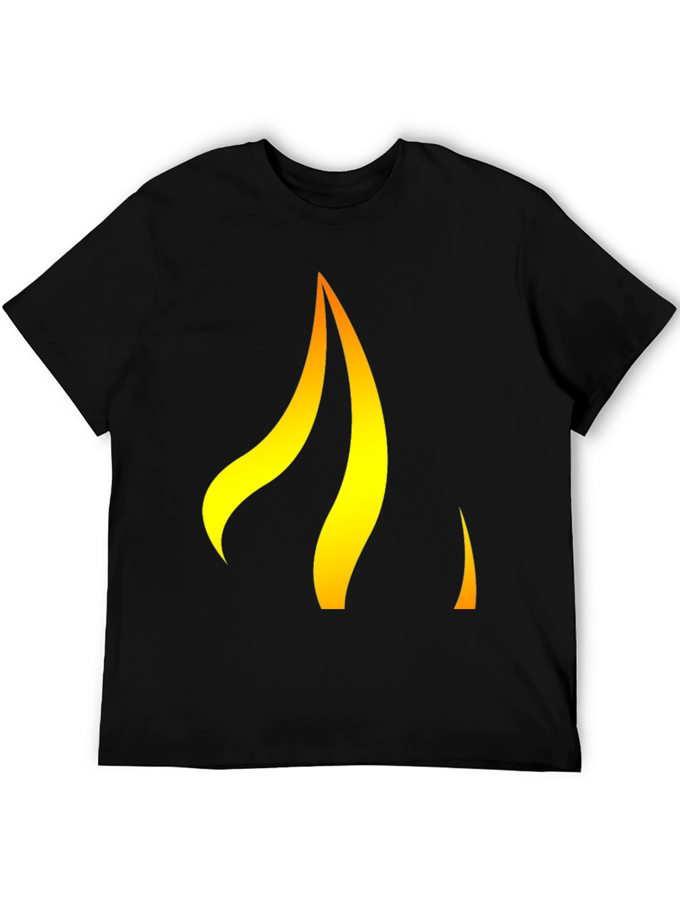 Black Flame Graphic Black T-Shirt view 5