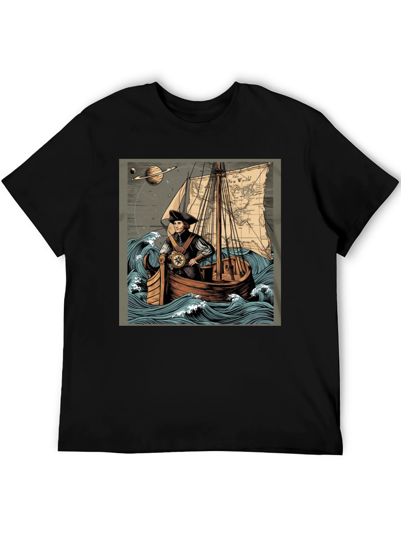 Black Voyager Graphic Tee view 5
