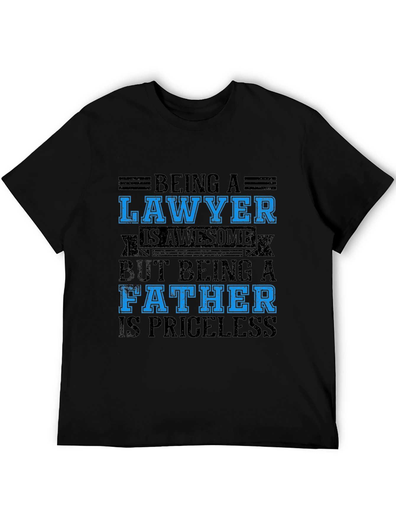 Black Lawyer Father Black T-Shirt - Priceless view 5