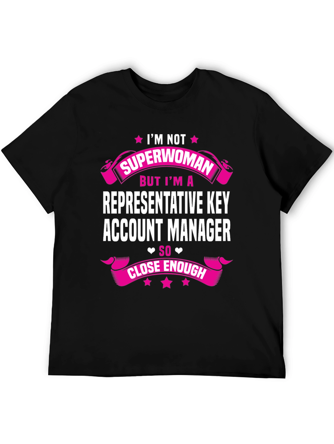 Black Representative Key Account Manager Graphic T-Shirt view 5