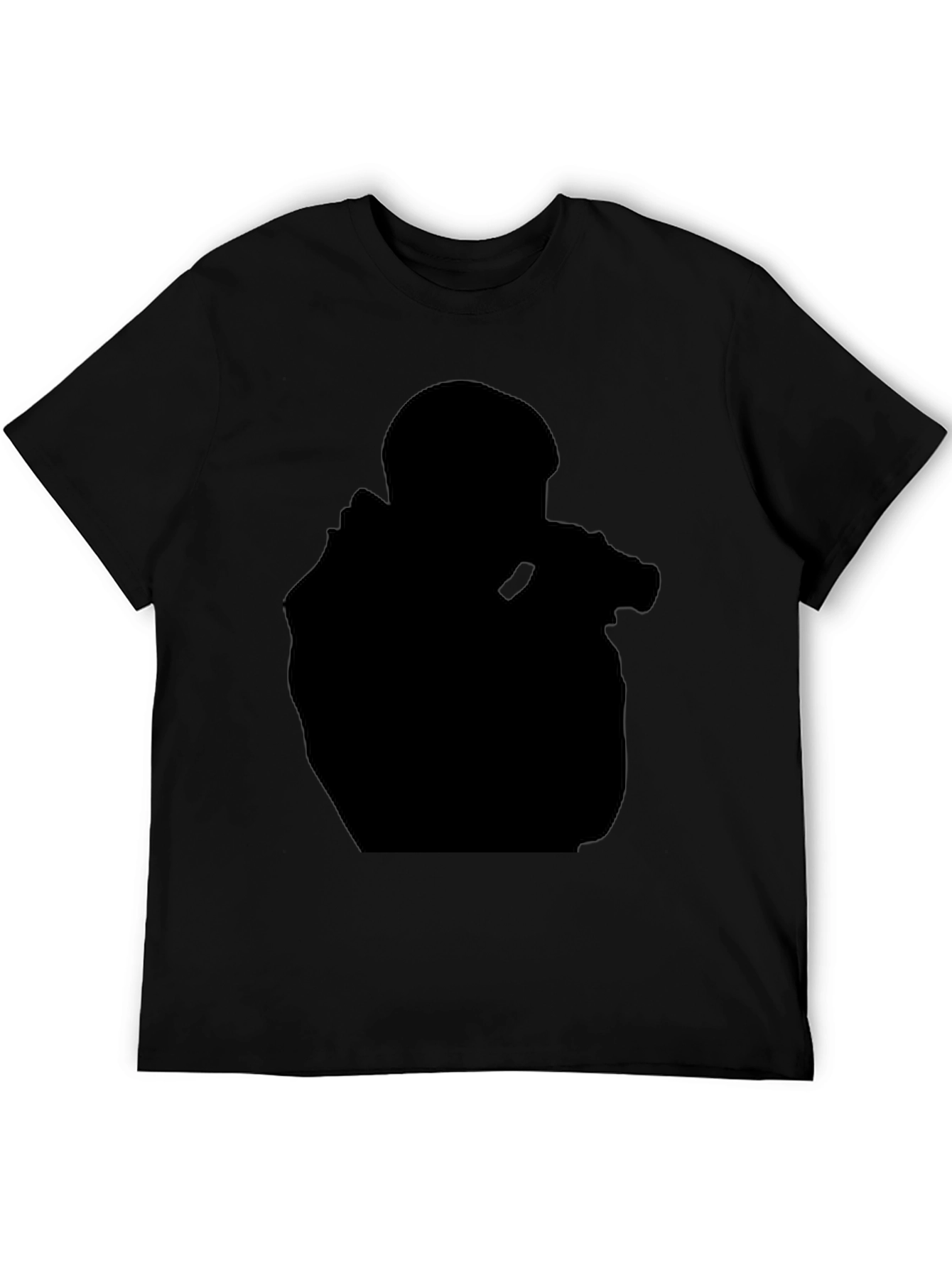 Black Black Graphic Tee - Silhouette Design view 5