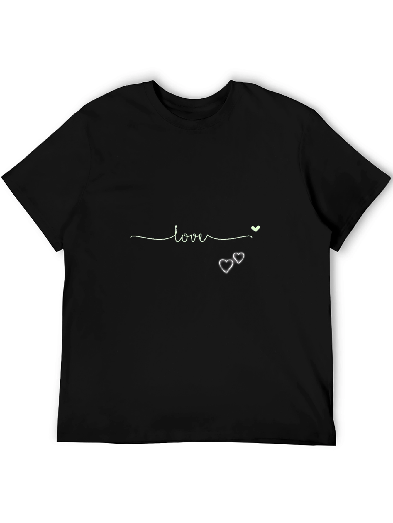 Black Love Graphic Print Crew Neck T-Shirt view 5