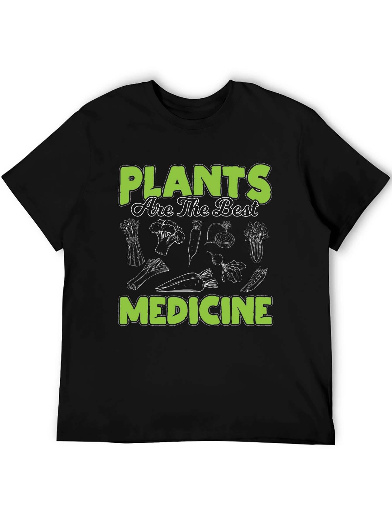 Black Plants are the Best Medicine T-Shirt view 5