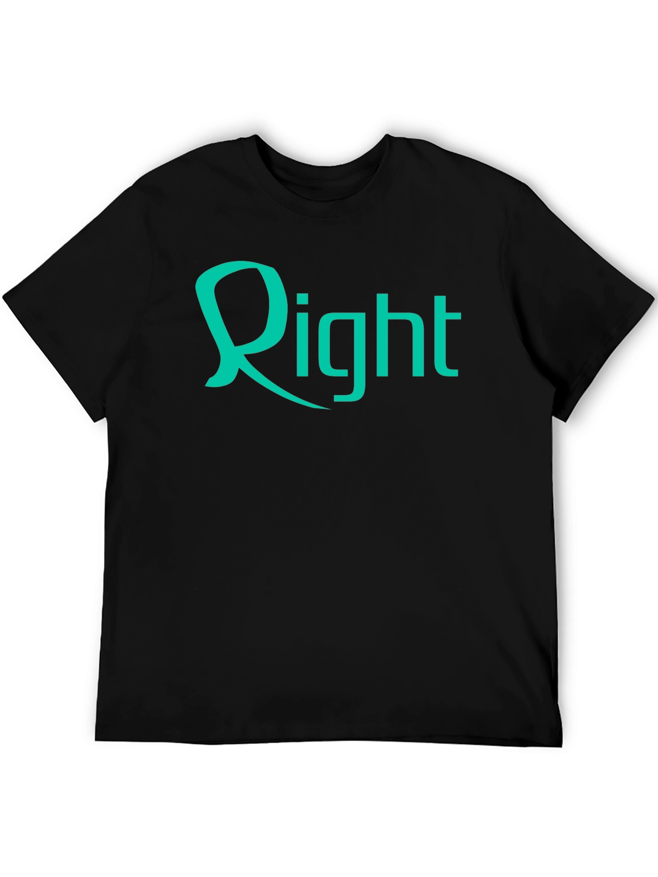 Black Right Graphic Black T-Shirt view 5