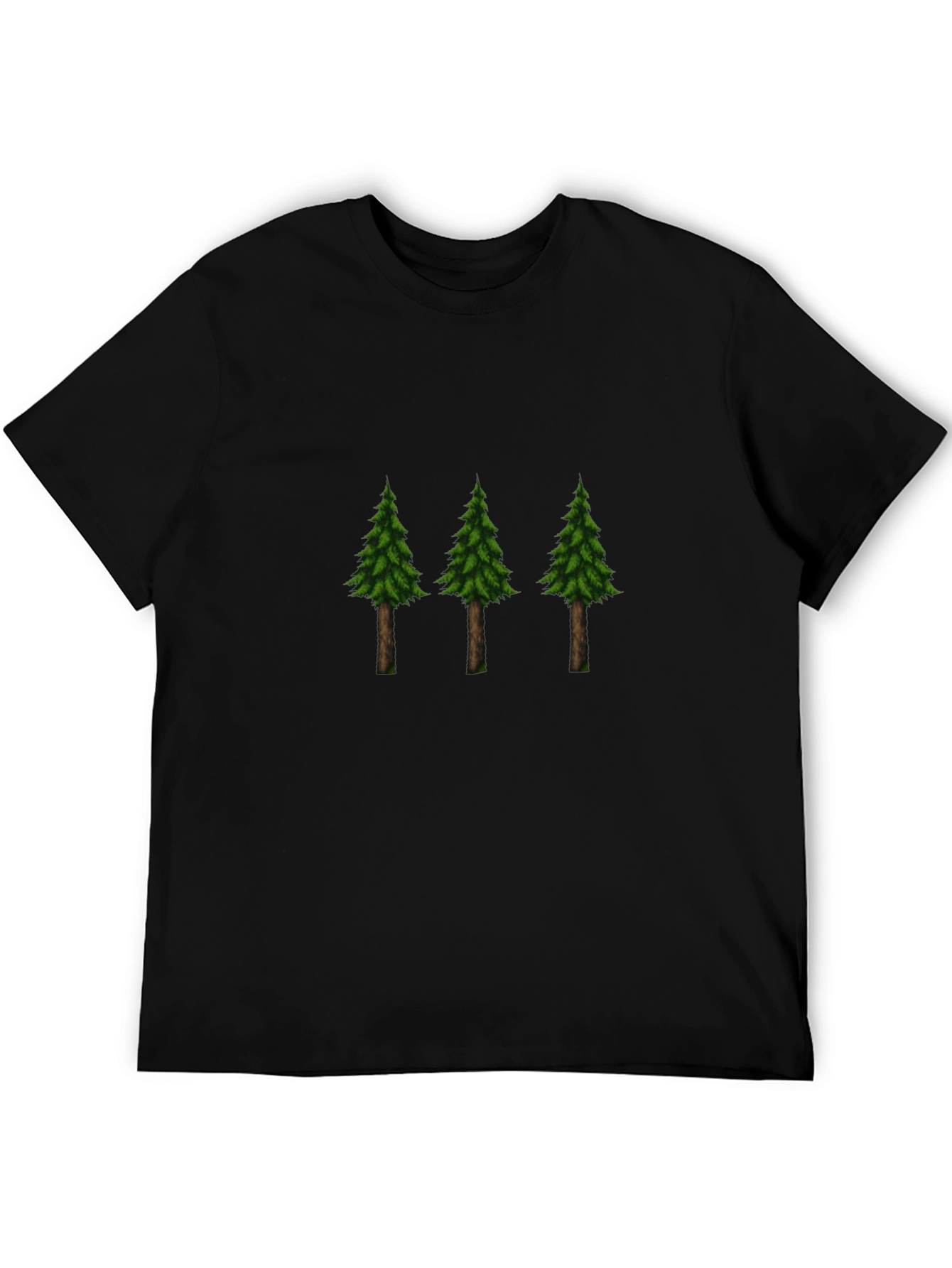 Black Evergreen Forest T-Shirt - Nature Lover's Tee view 5
