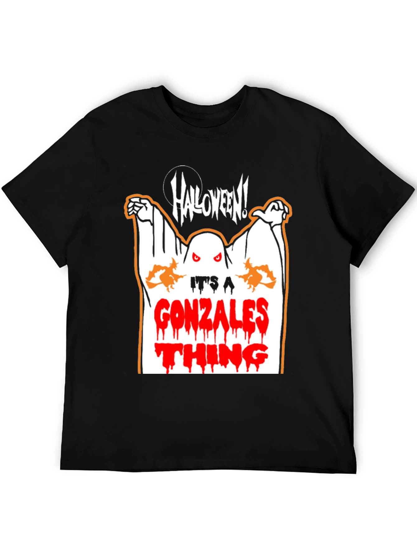 Black Gonzalez Halloween Ghost T-Shirt view 5