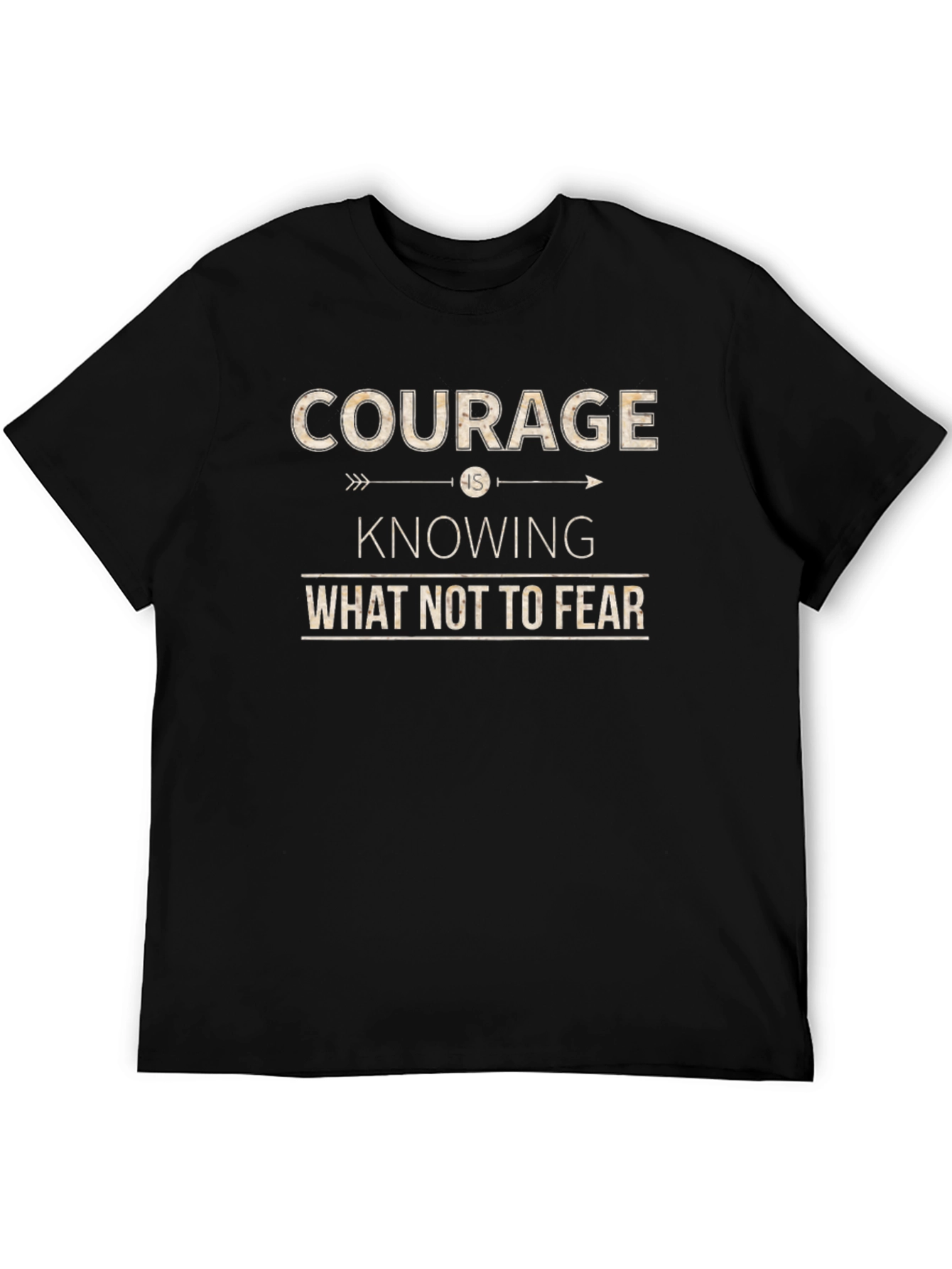 Black Courage T-Shirt: Knowing What Not To Fear, Inspiring Design view 5
