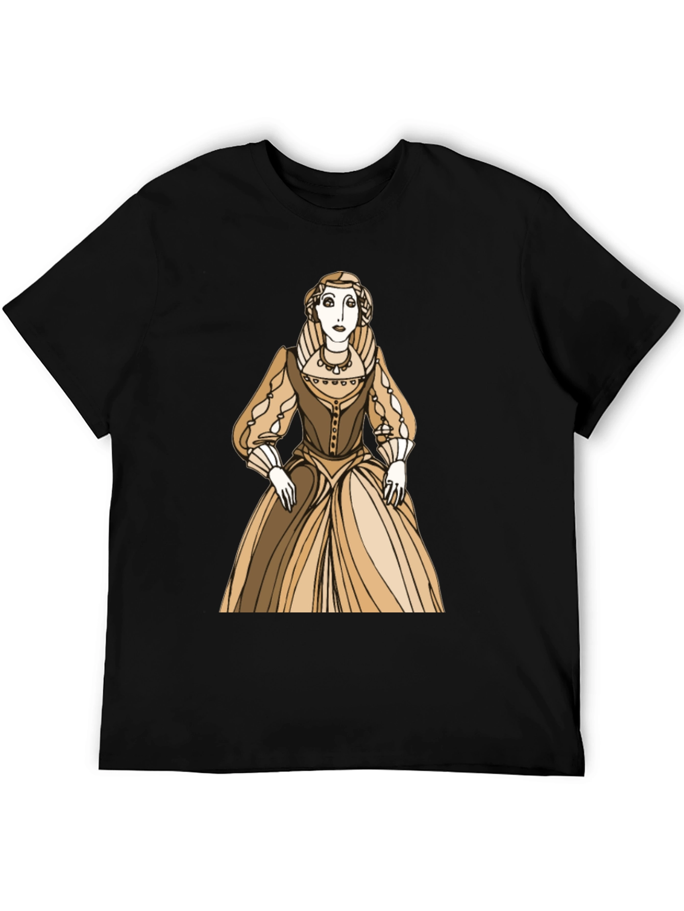 Black Renaissance Woman Graphic Tee - Classic Art Shirt view 5