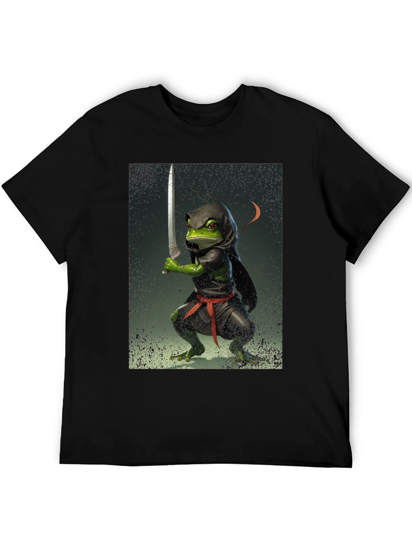 Black Ninja Frog T-Shirt - Funny Graphic Tee view 5