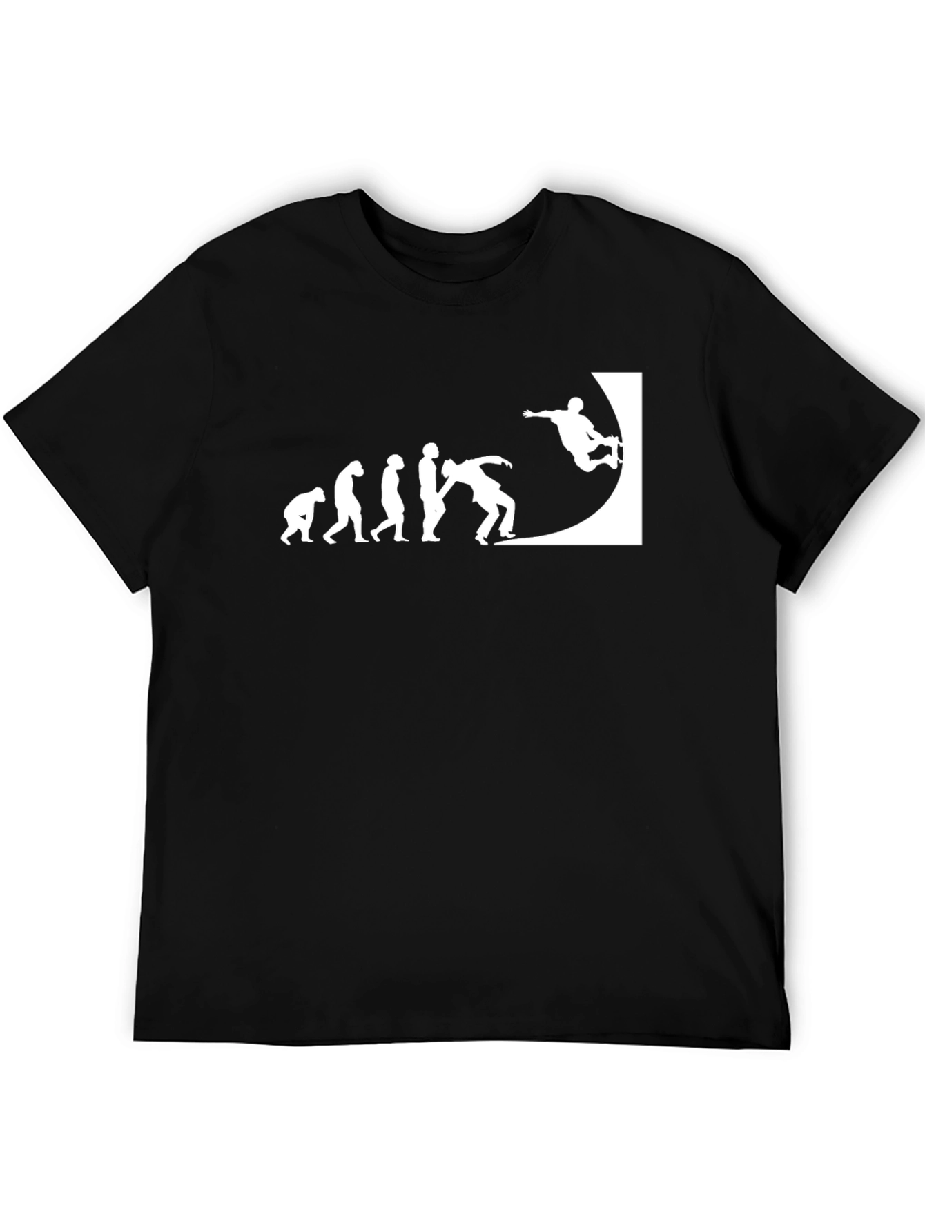 Black Skateboarding Evolution Graphic Tee - Black view 5