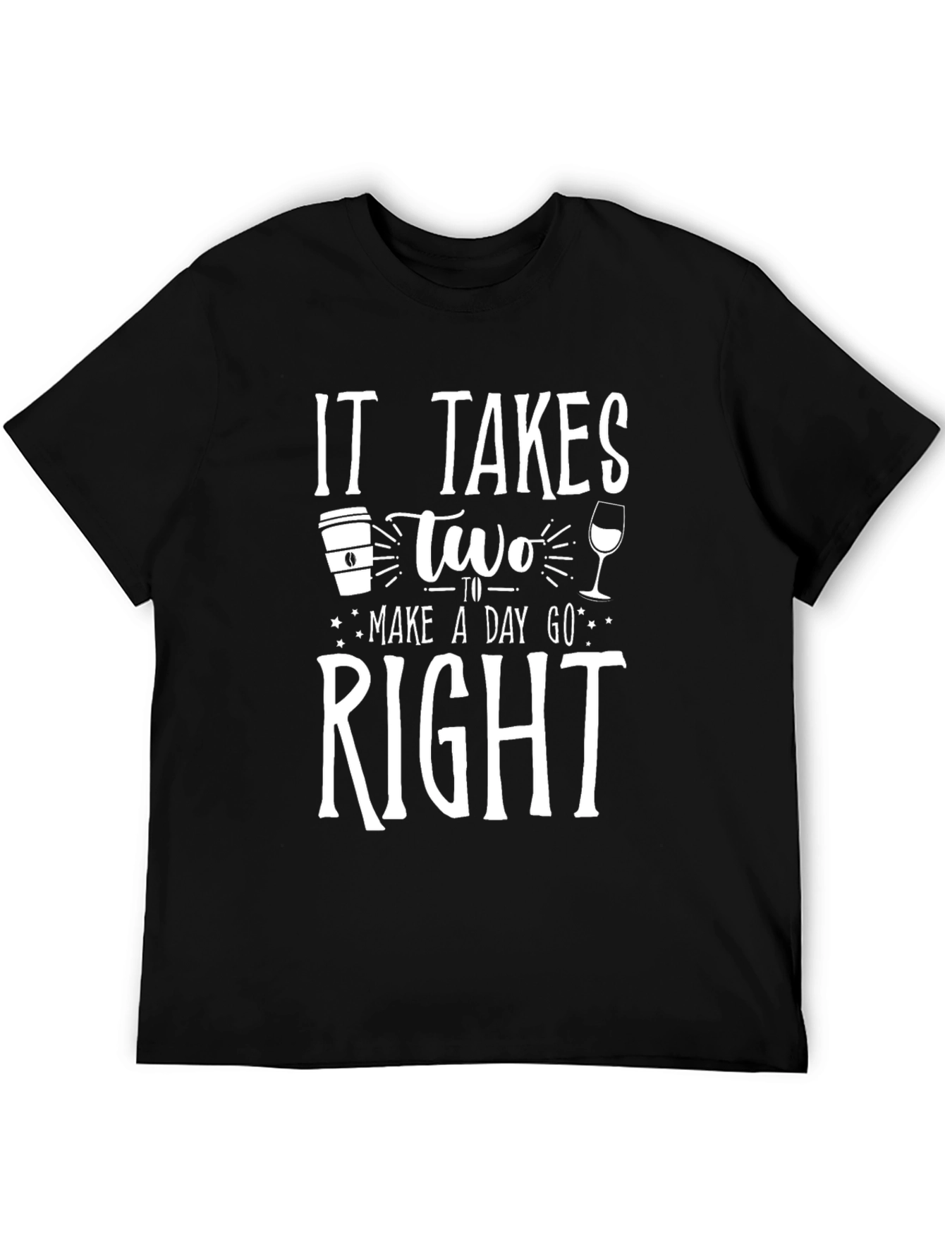 Black It Takes Two Right T-Shirt view 5