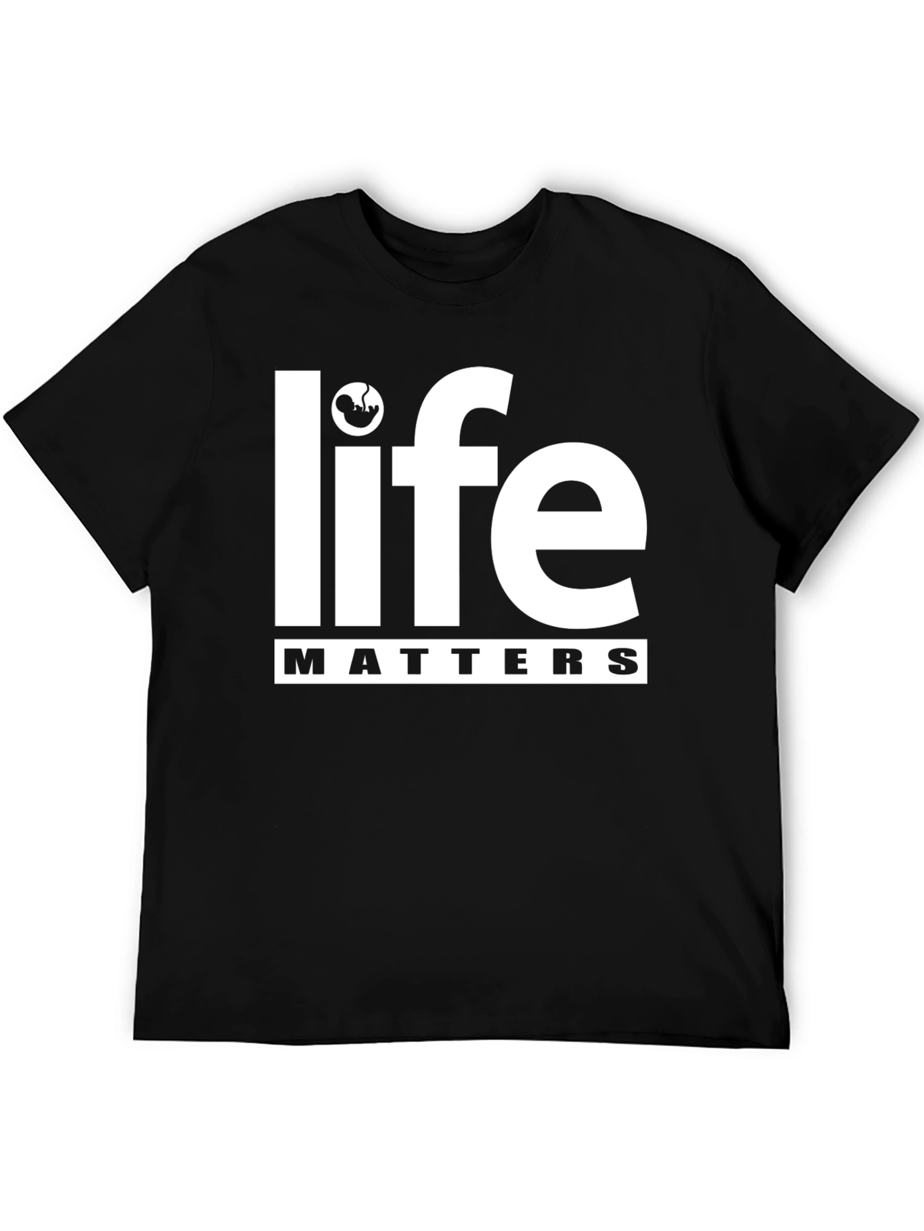 Black Life Matters Pro-Life T-Shirt Black view 5