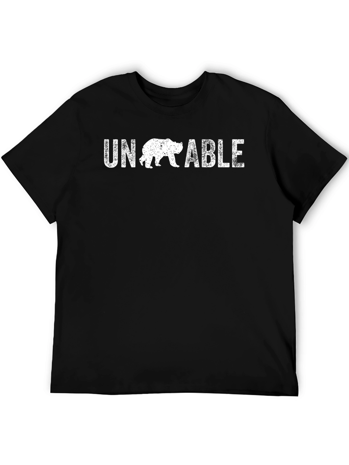 Black Unbearable Pun T-Shirt view 5