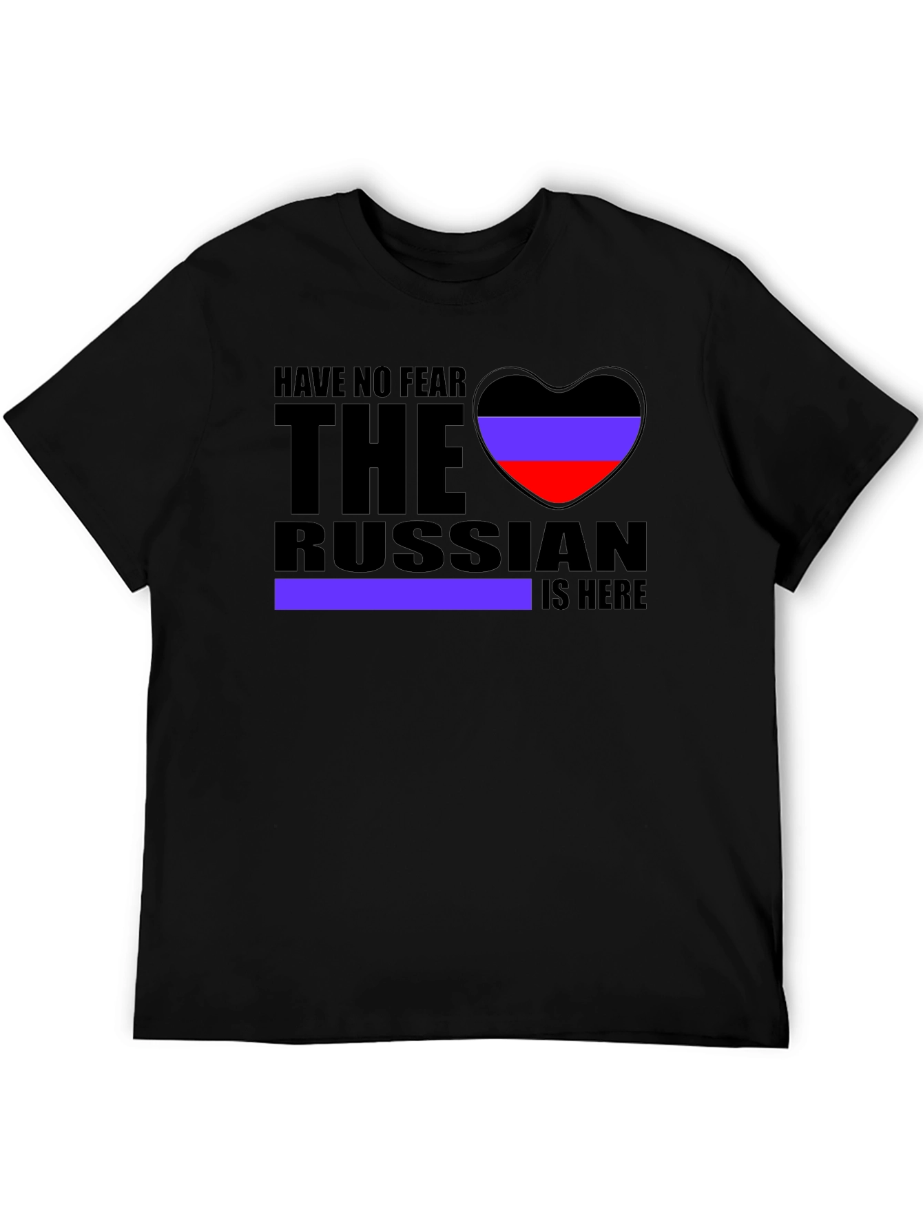 Black Have No Fear Russian is Here Novelty Graphic Tee view 5