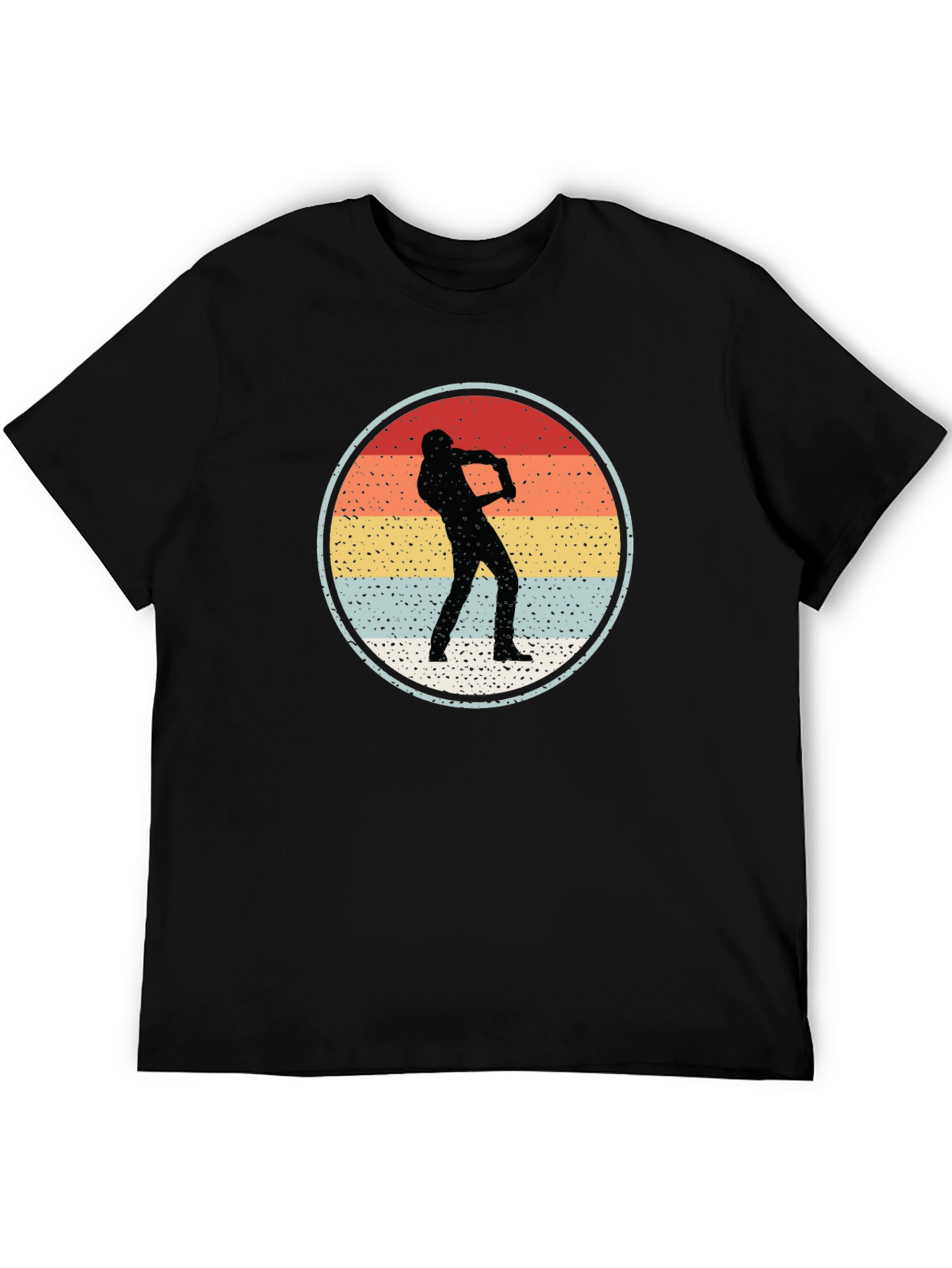 Black Retro Saxophone Player Graphic Tee view 5