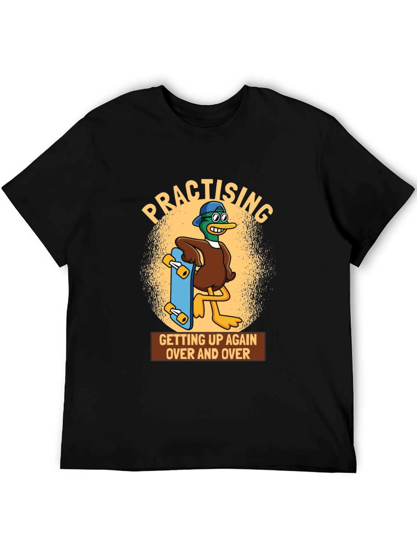Black Practising Duck Graphic T-Shirt view 5