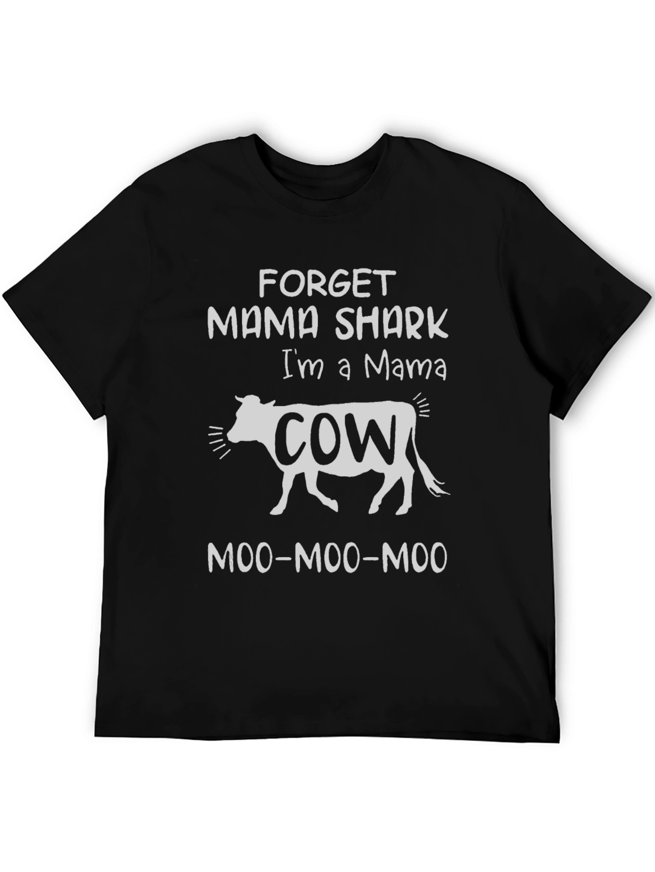 Black Mama Cow Graphic T-Shirt, Black view 5