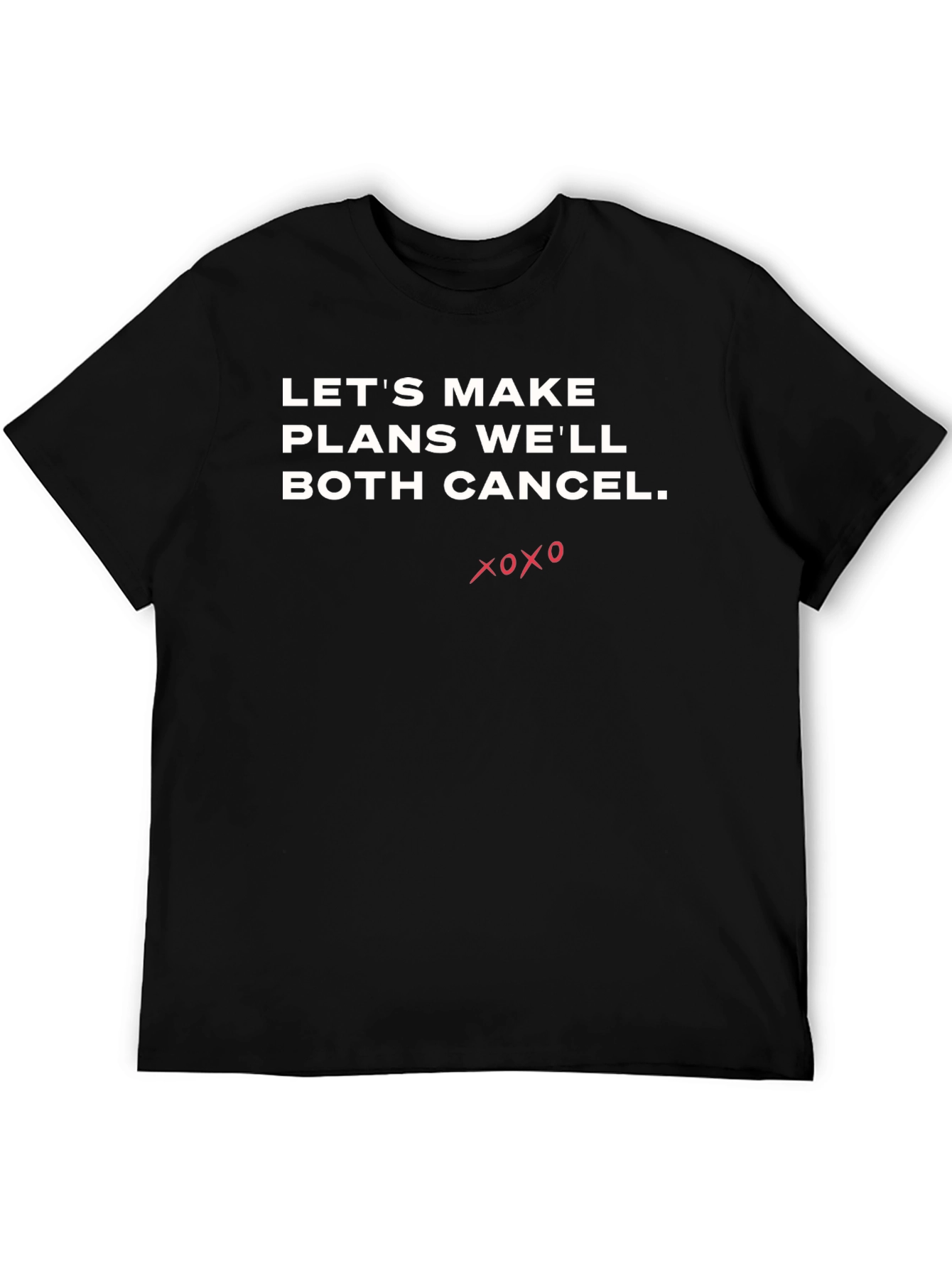 Black Funny "Cancel Plans" Graphic Tee - Black T-Shirt view 5