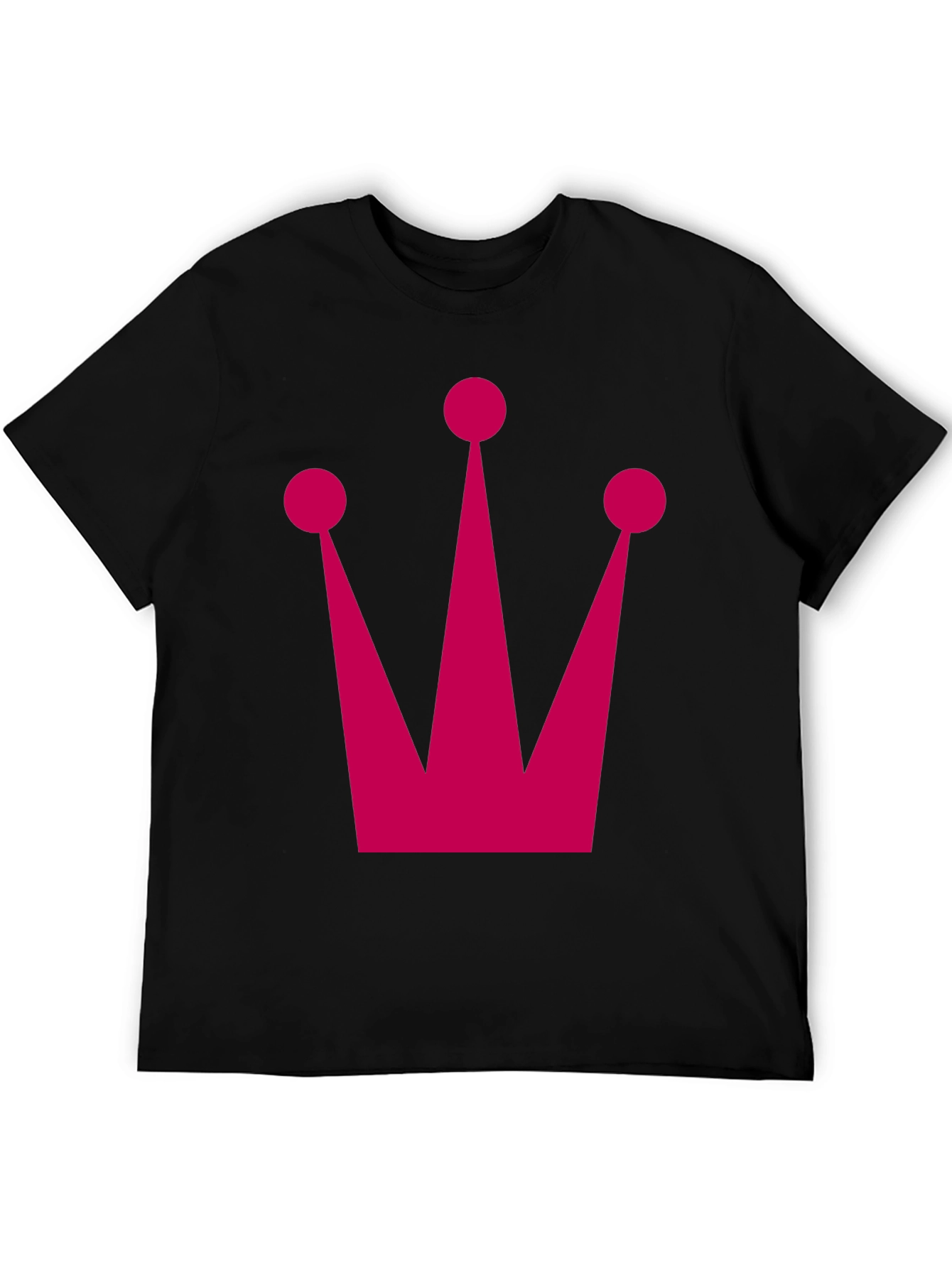 Black Crown Graphic Tee - Classic Black Cotton T-Shirt view 5