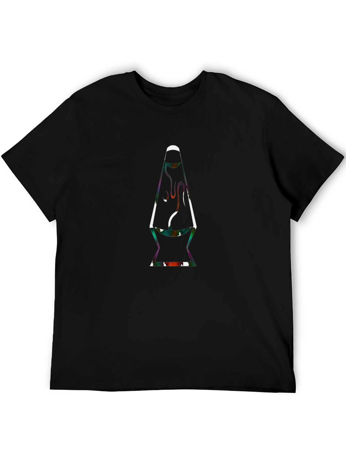 Black Retro Lava Lamp Graphic Tee - Classic Black T-Shirt view 5