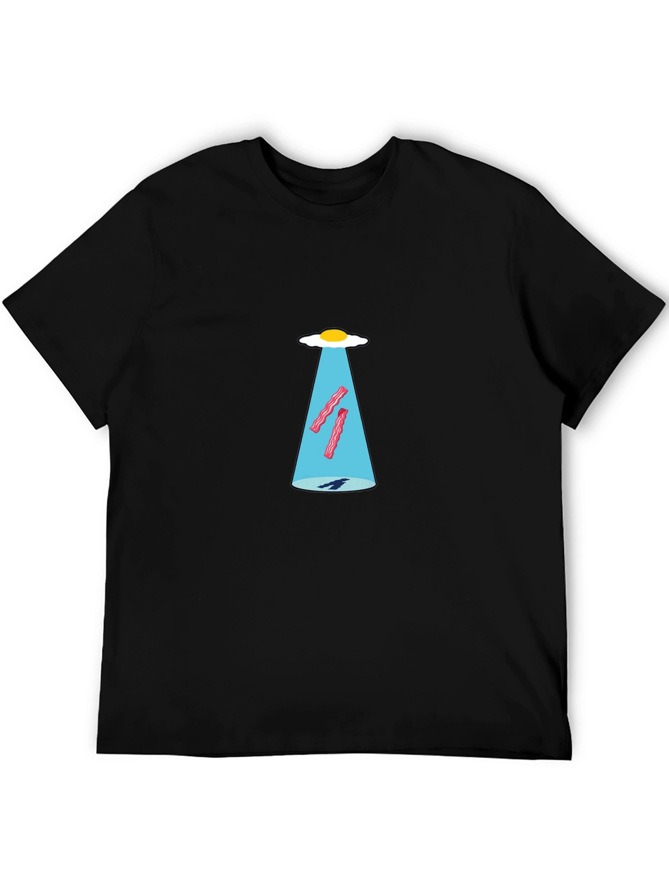 Black Breakfast Abduction T-Shirt view 5