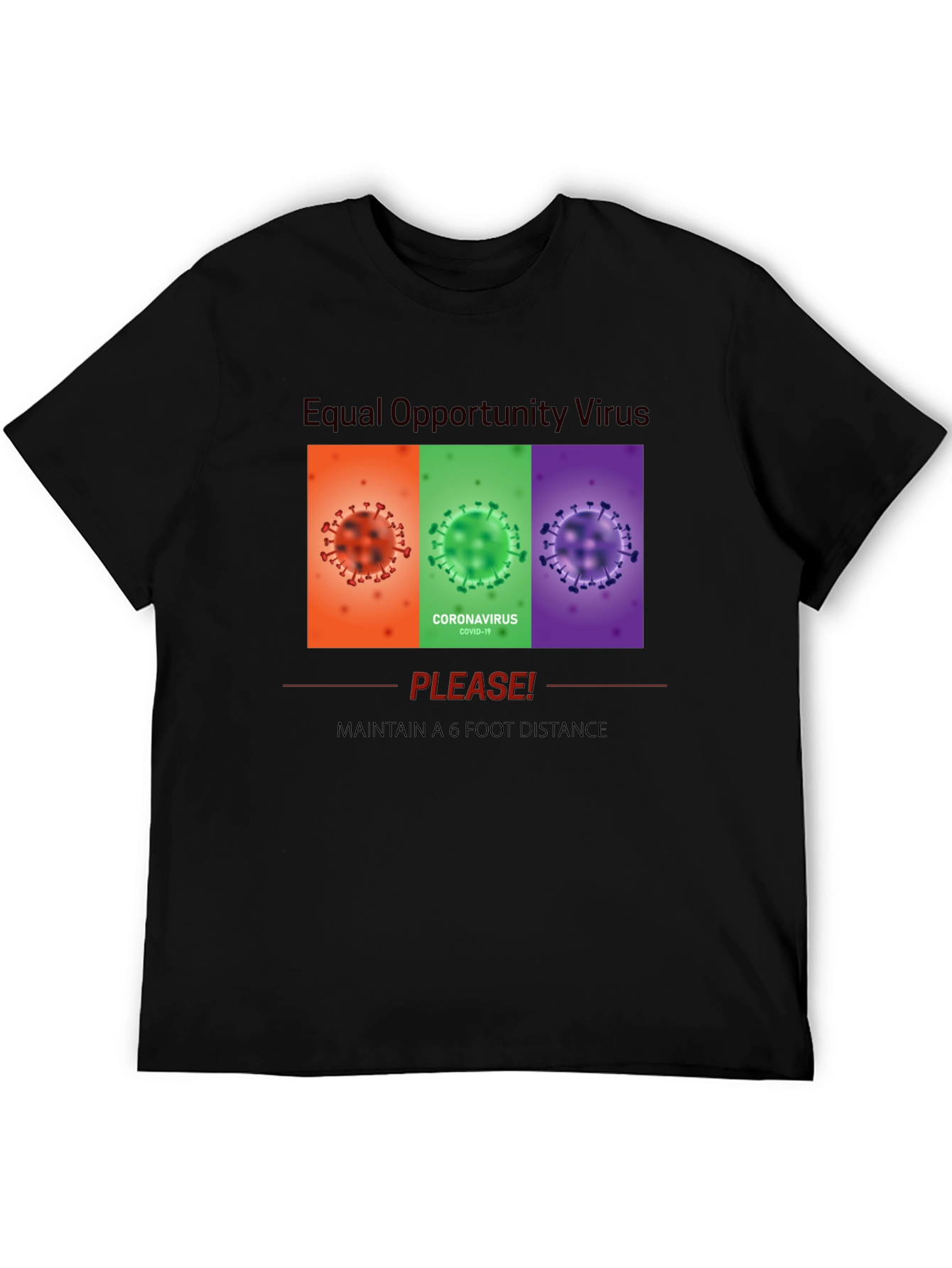 Black Equal Opportunity Virus Graphic Tee view 5