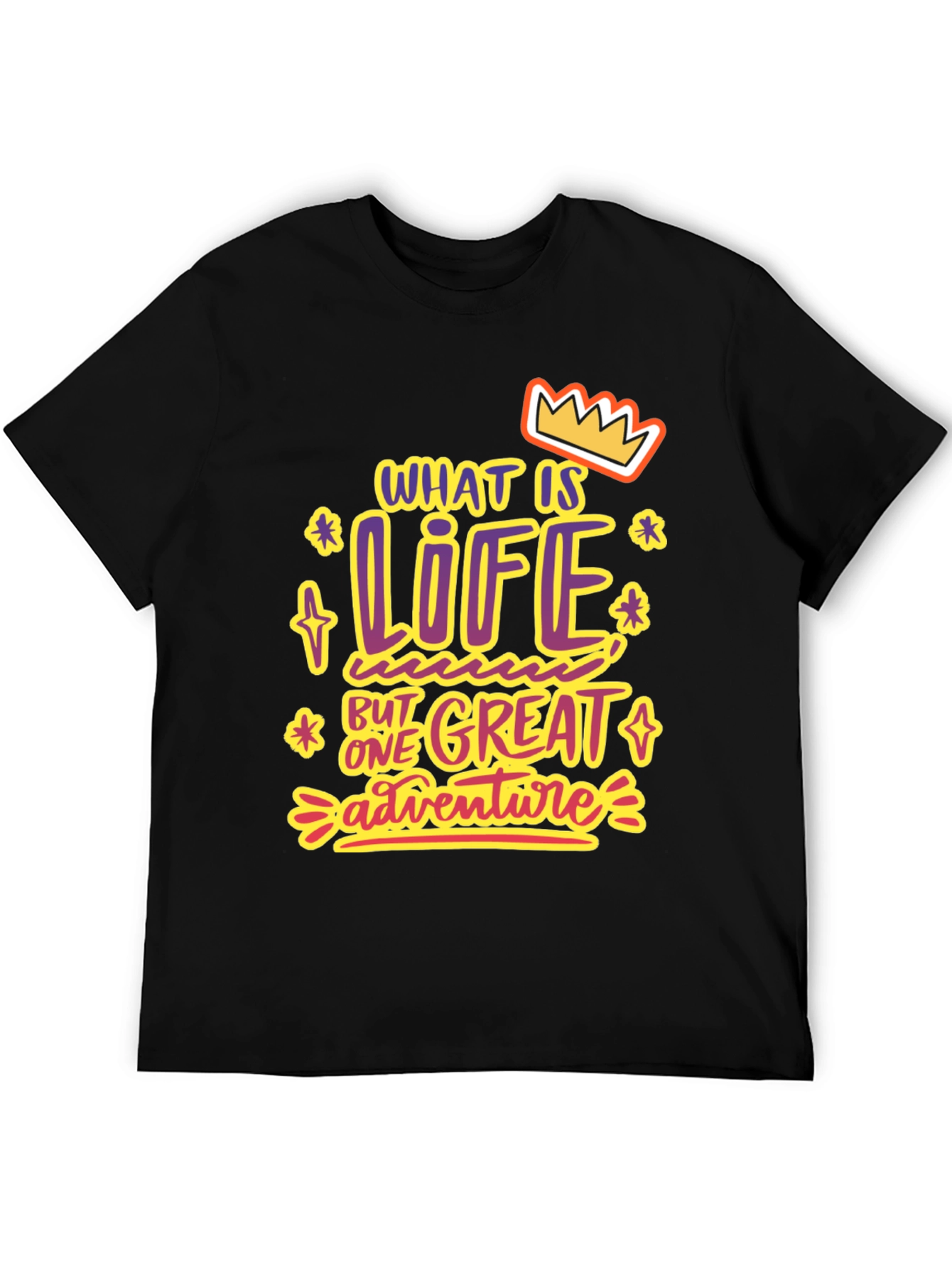 Black Life Is One Great Adventure T-Shirt view 5