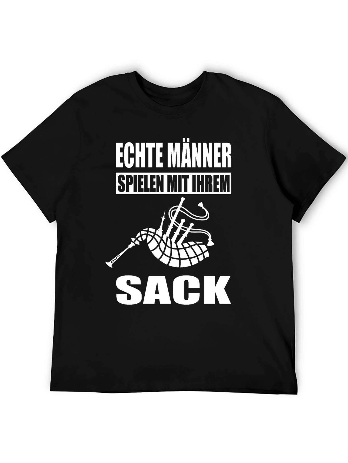 Black Echte Männer Sack Black T-Shirt view 5