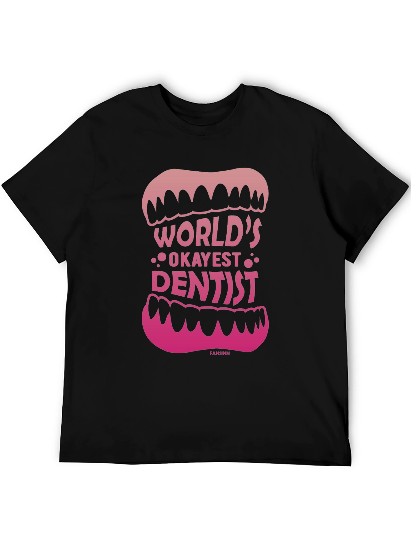 Black World's Okayest Dentist Graphic Tee - Black view 5