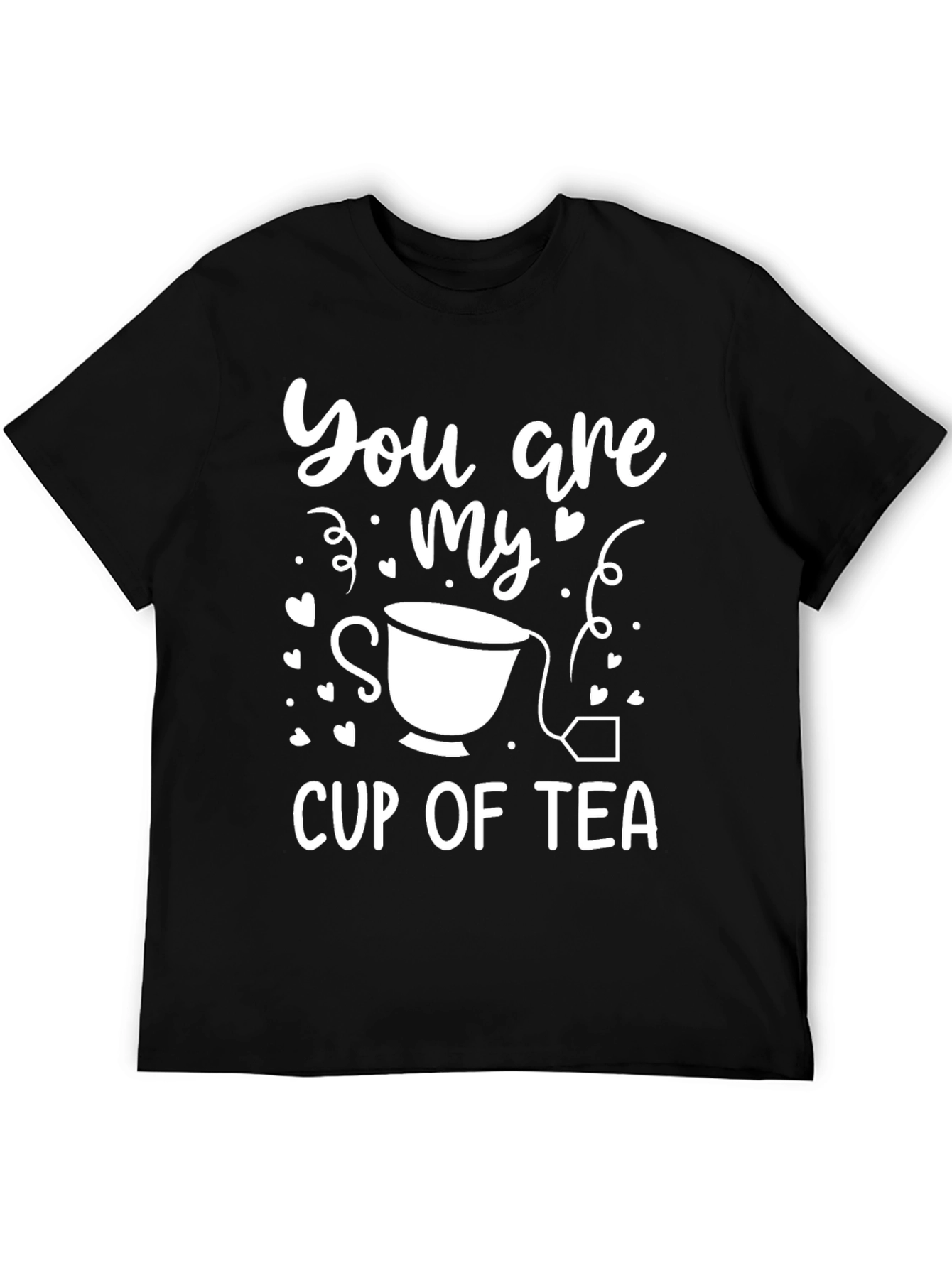 Black You Are My Cup of Tea T-Shirt - Black Cotton Blend view 5