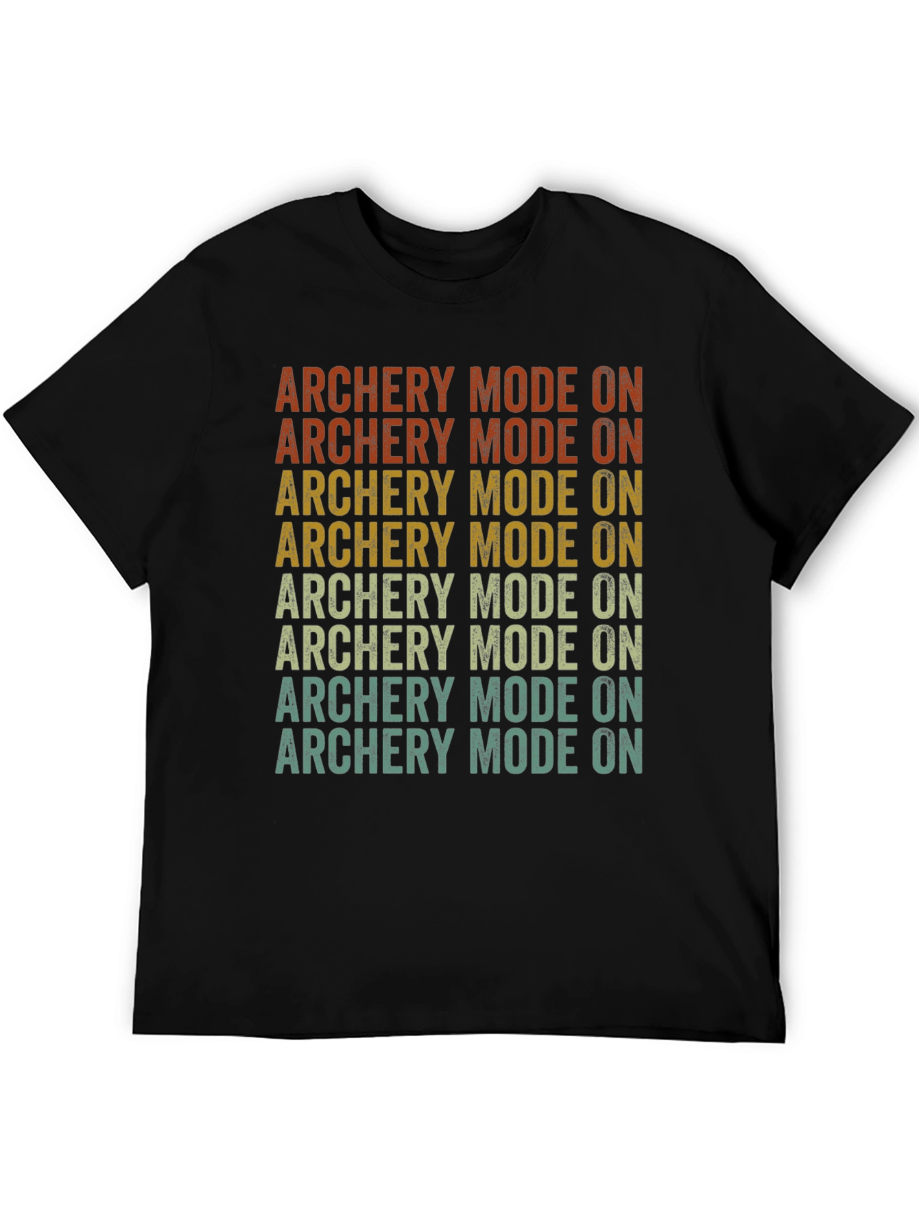 Black Archery Mode On T-Shirt - Retro Design view 5