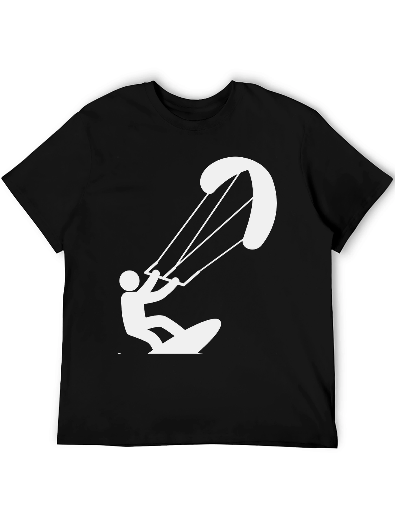 Black Black Kite Surfer T-Shirt view 5