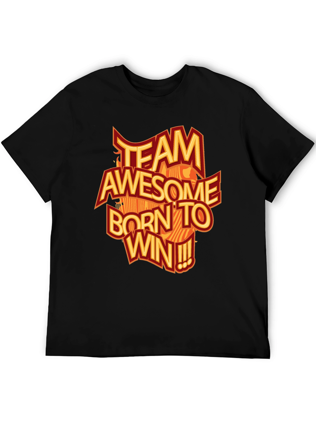 Black Team Awesome T-Shirt - Born to Win! view 5