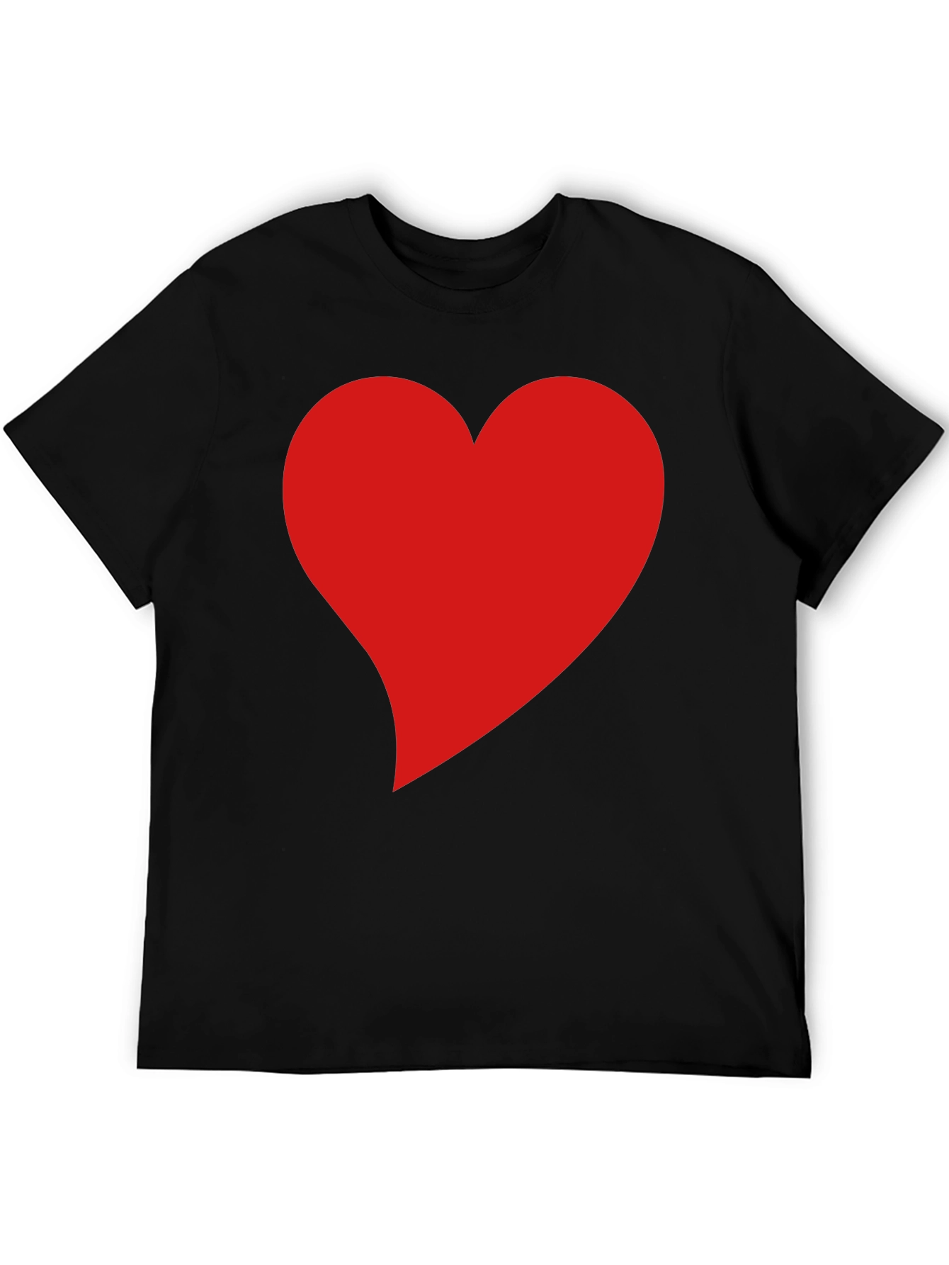 Black Heart Graphic Black T-Shirt - Stylish Casual Wear view 5