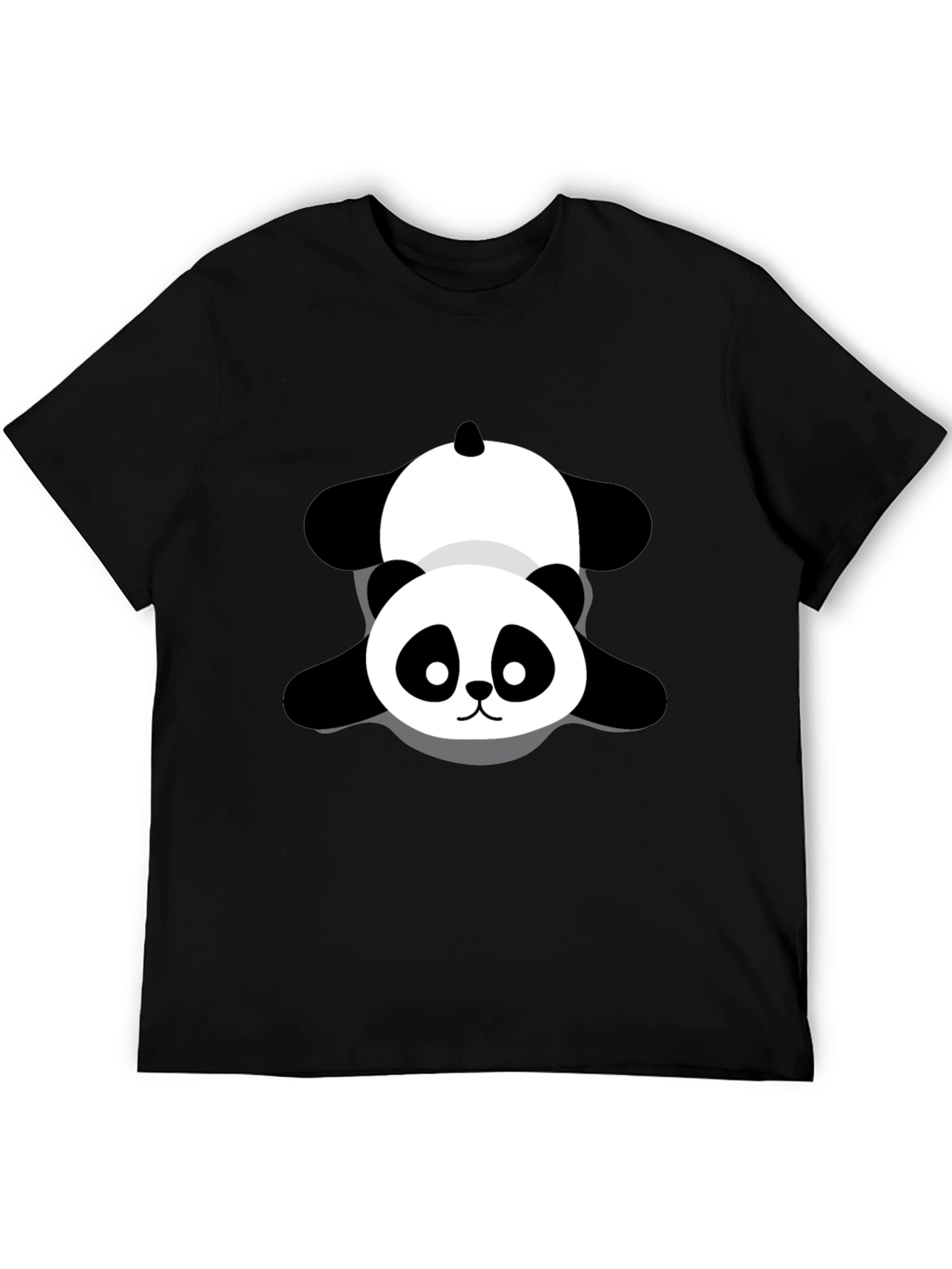 Black Cute Panda Graphic Tee - Soft & Stylish view 5