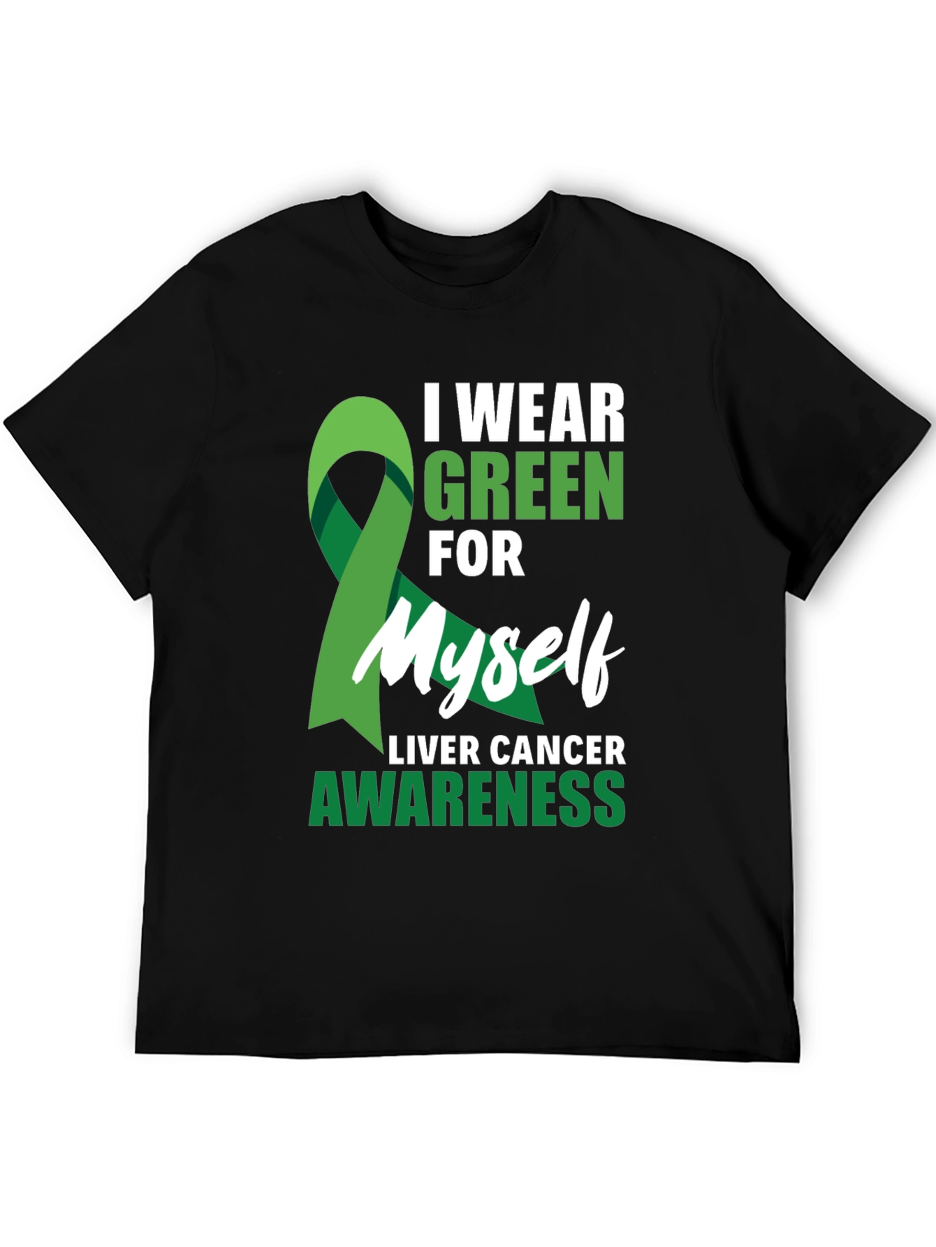Green Ribbon Liver Cancer Awareness T-Shirt - 5