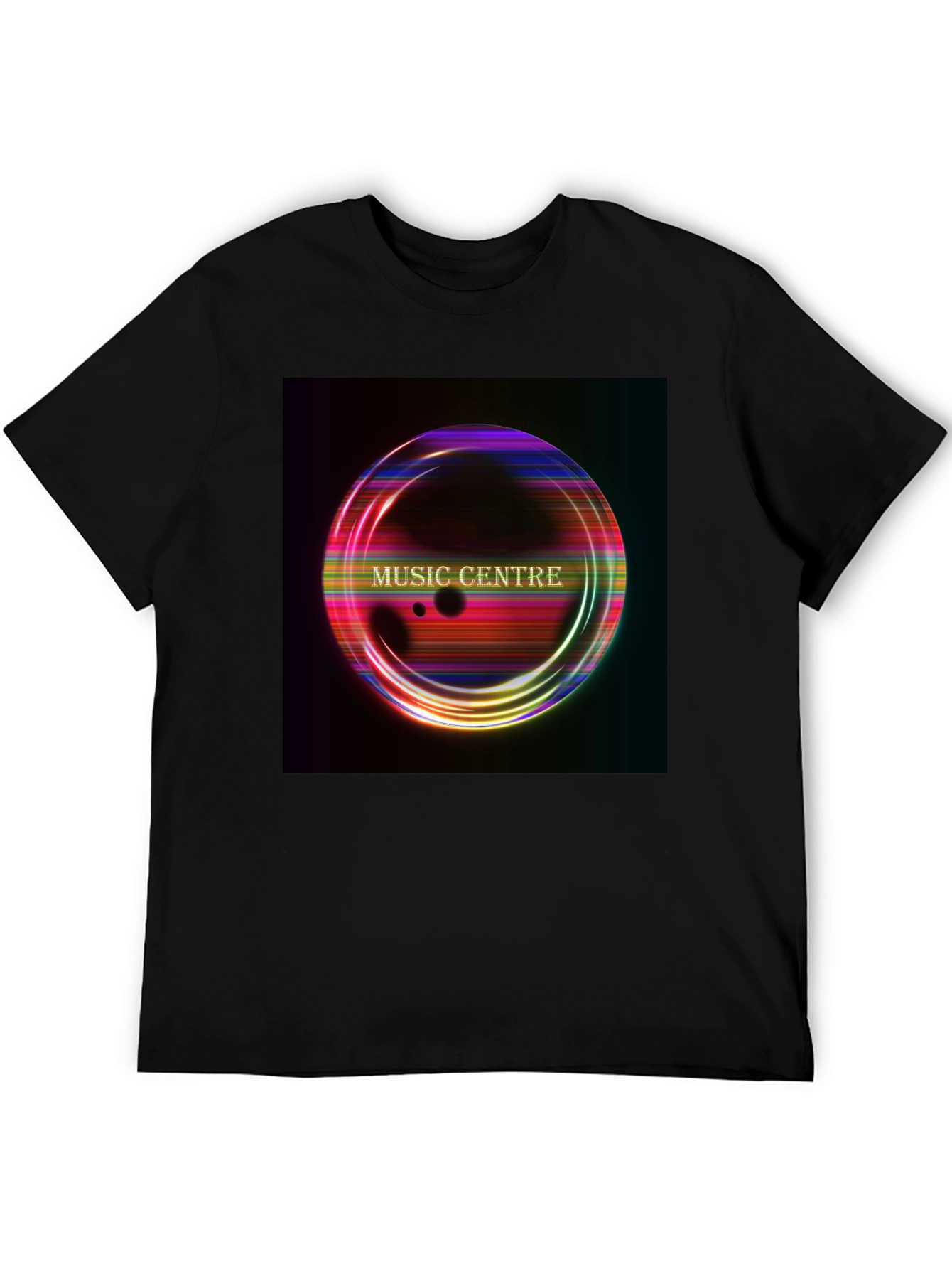 Black Music Centre Graphic Black T-Shirt view 5