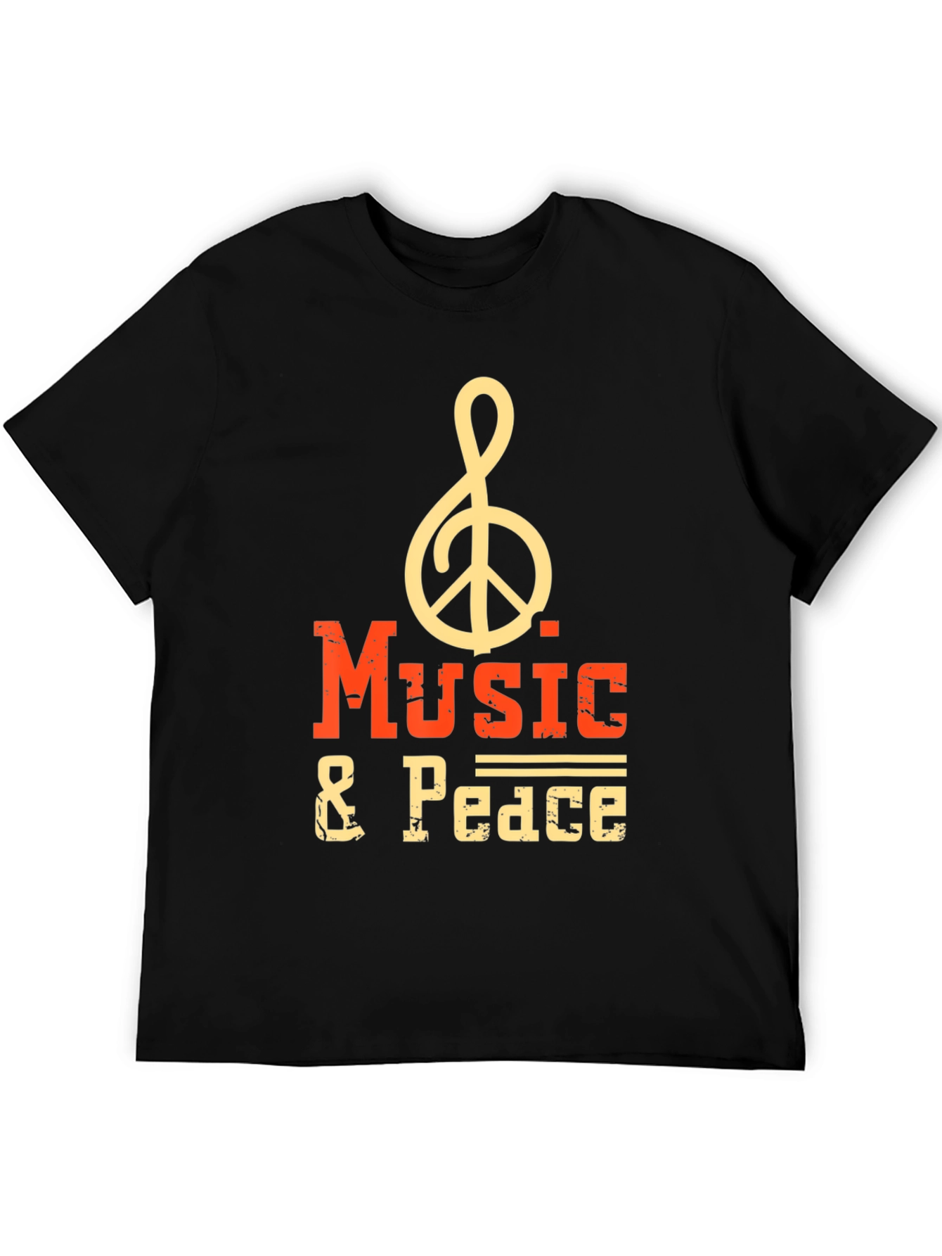 Black Music & Peace T-Shirt - Stylish Graphic Tee view 5