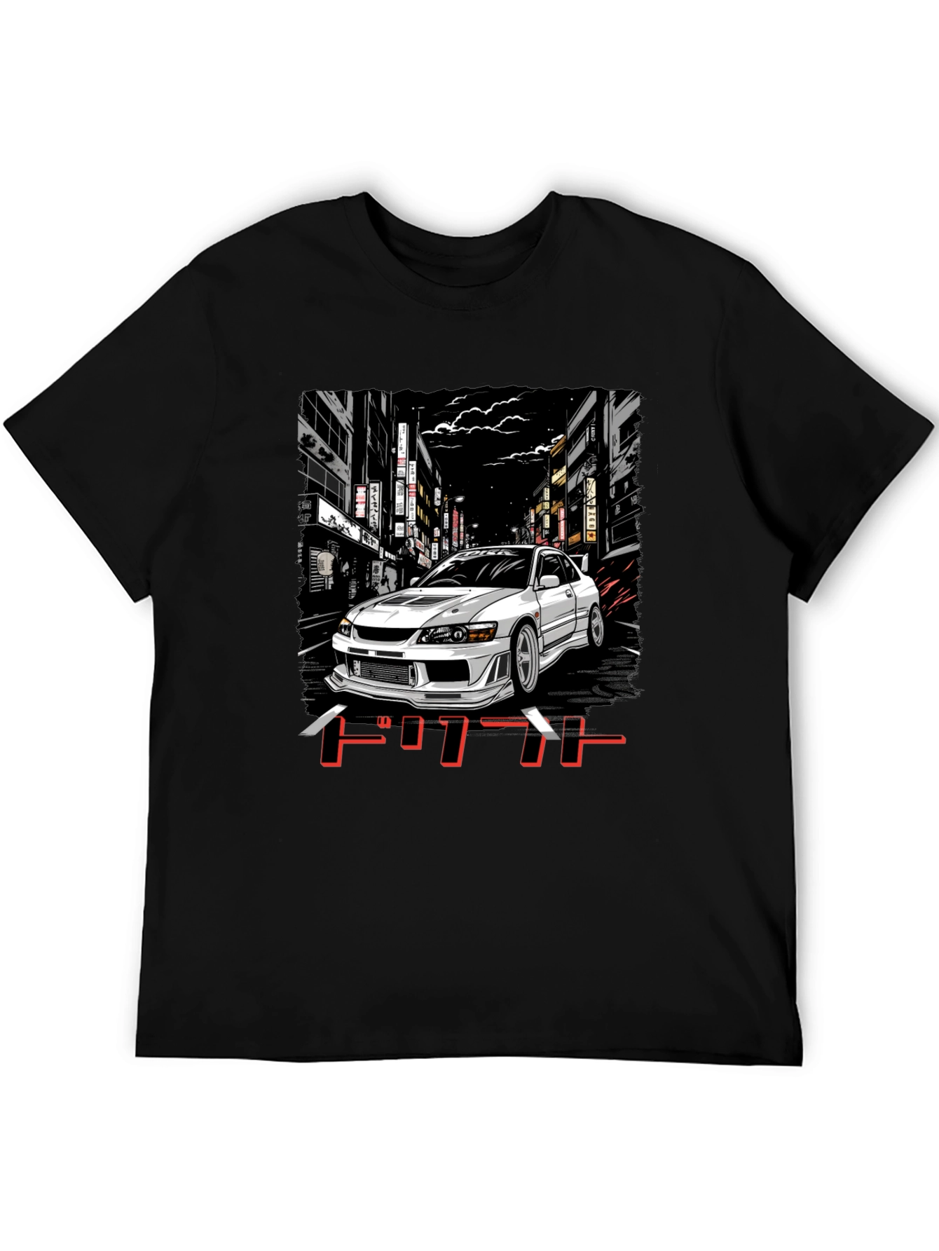 Black JDM Car Graphic Tee - Street Racing Style view 5
