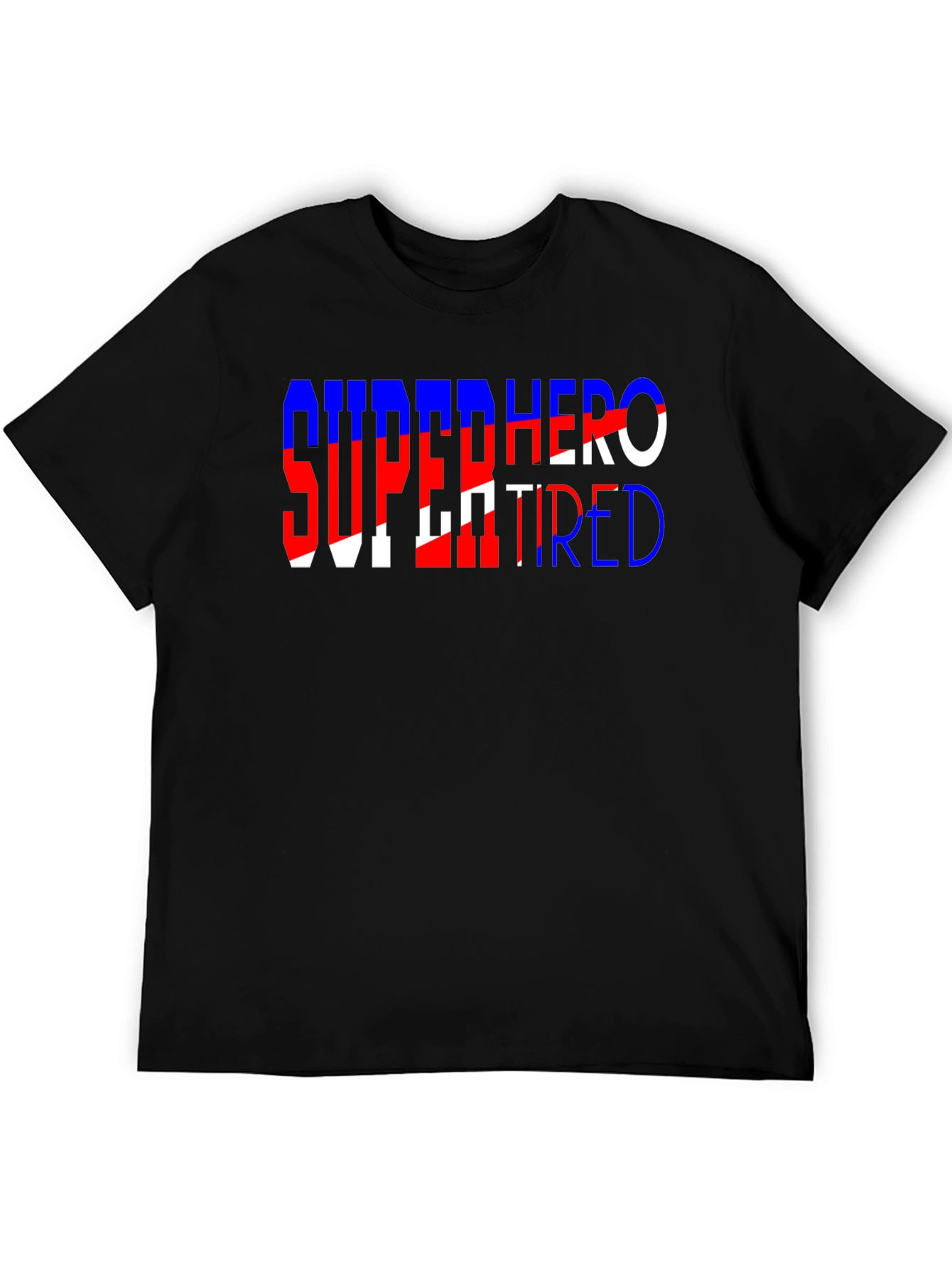 Black Superhero Retired T-Shirt Funny Graphic Tee view 5